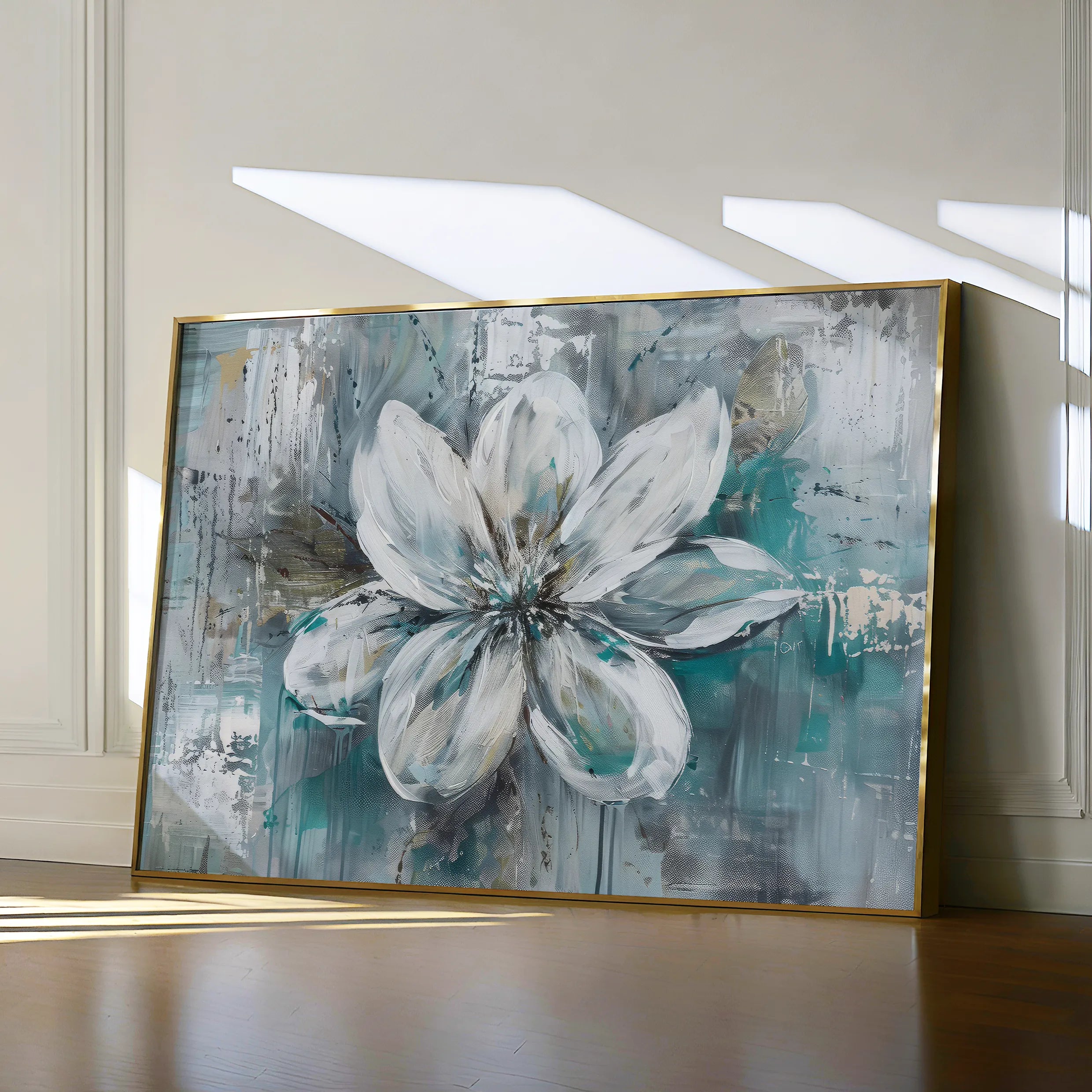 Floral 422 Canvas Art 60 x 40 cm / Black