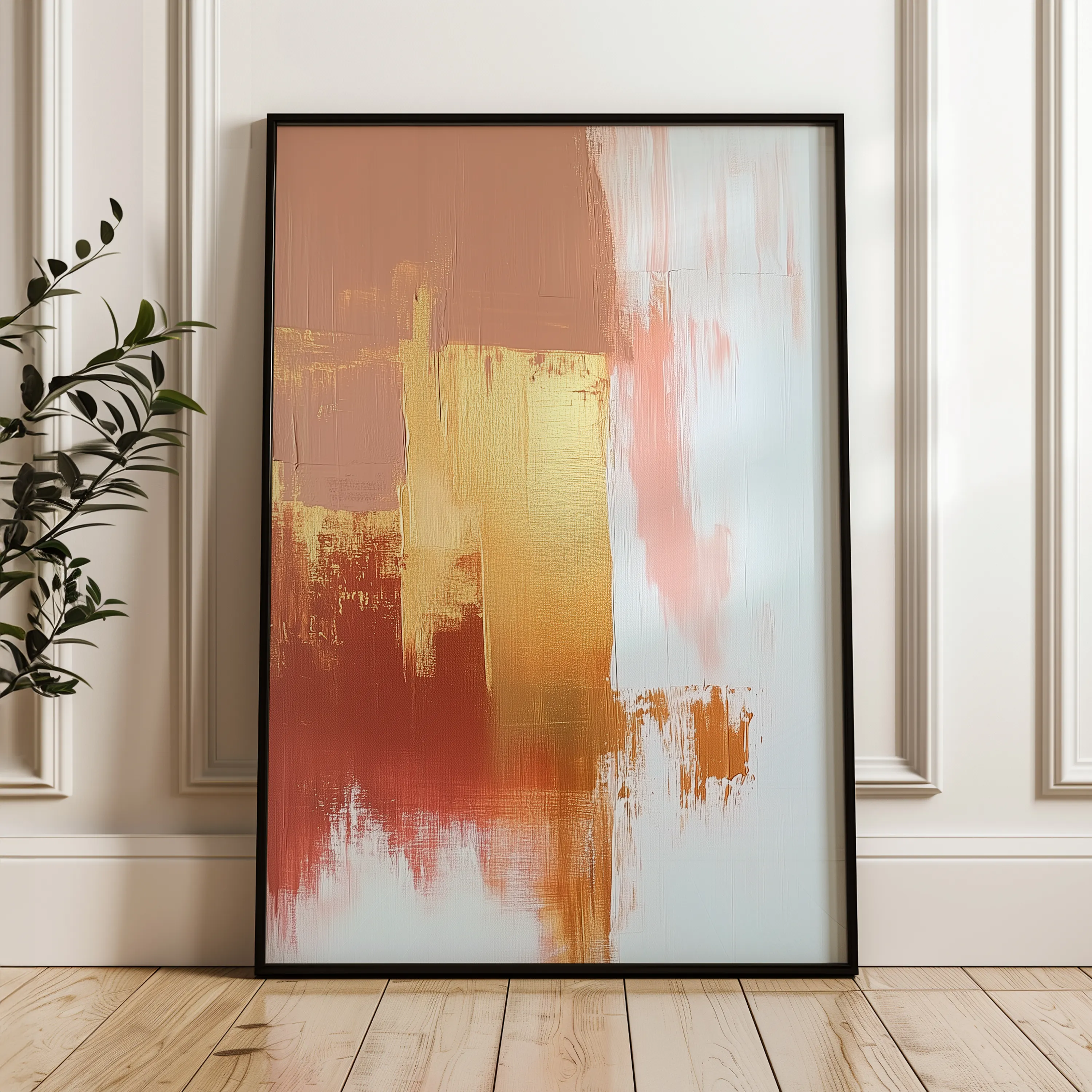 Abstract 423 Canvas Art 60 x 40 cm / Black