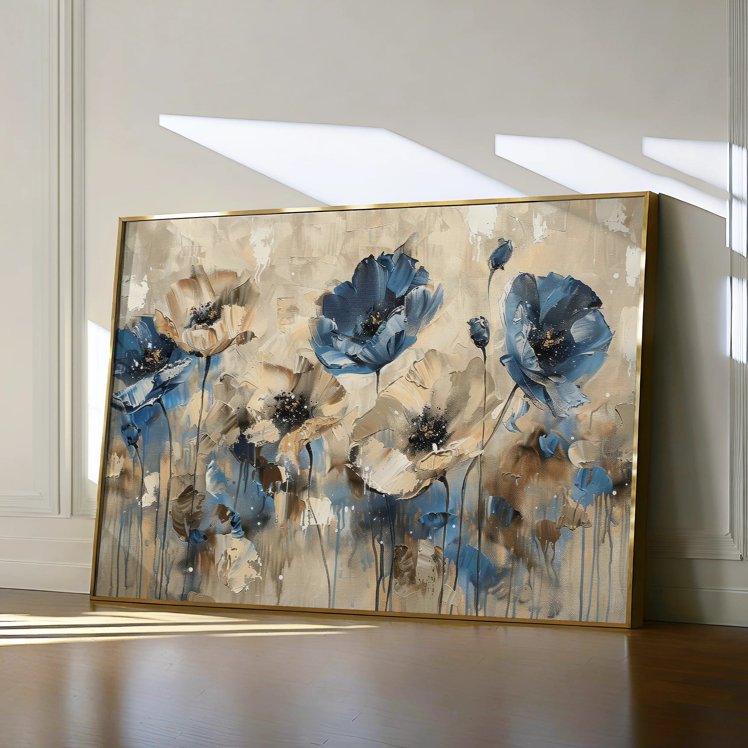 Floral 423 Canvas Art 60 x 40 cm / Black