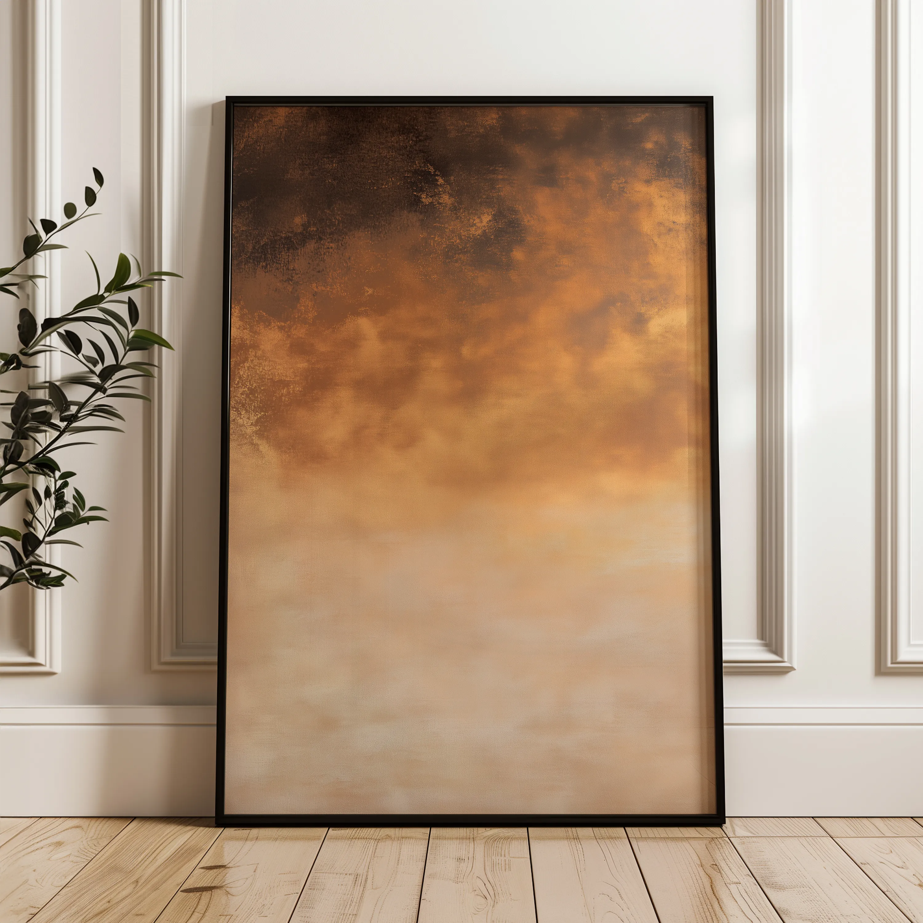 Abstract 424 Canvas Art 60 x 40 cm / Black