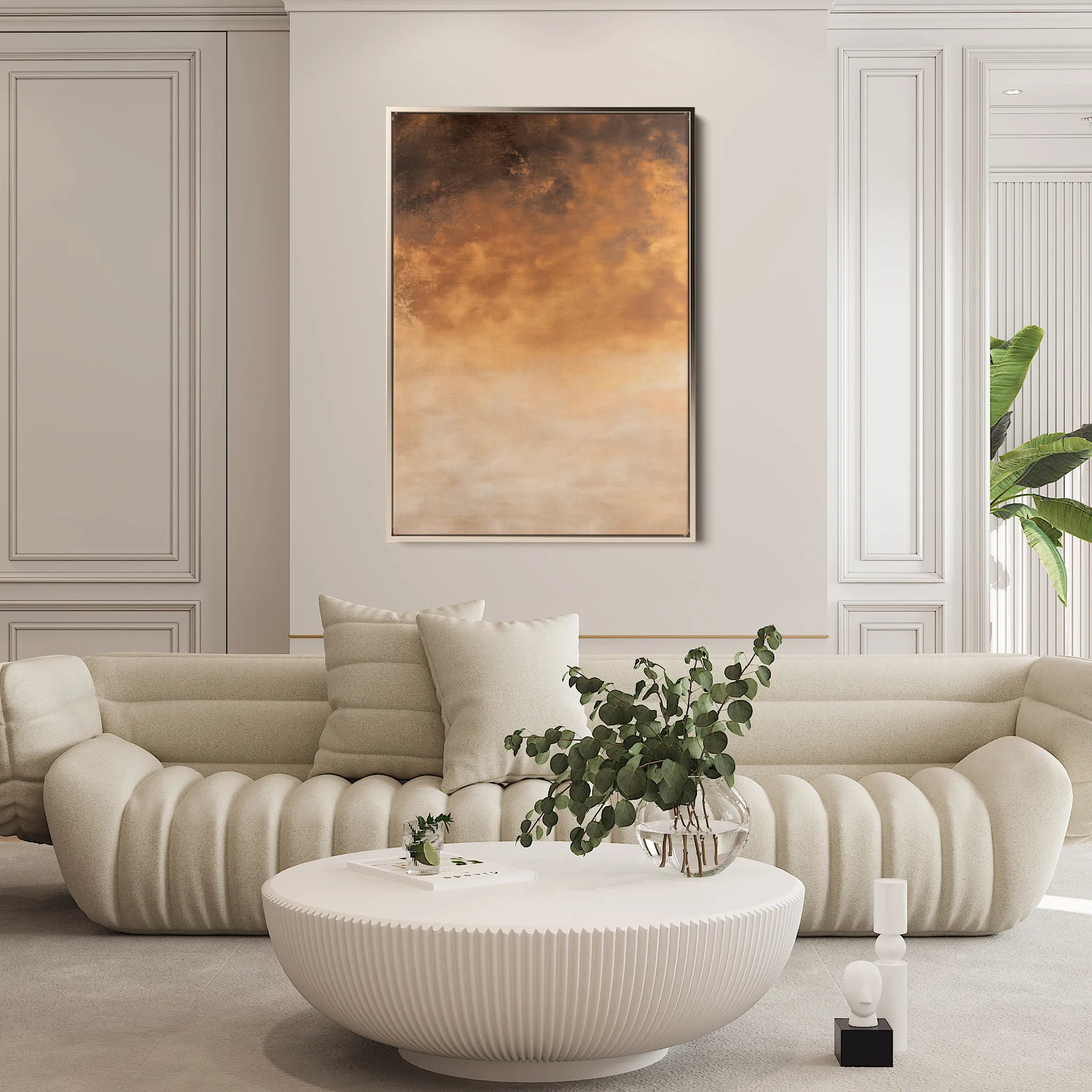 Abstract 424 Canvas Art 60 x 40 cm / Black