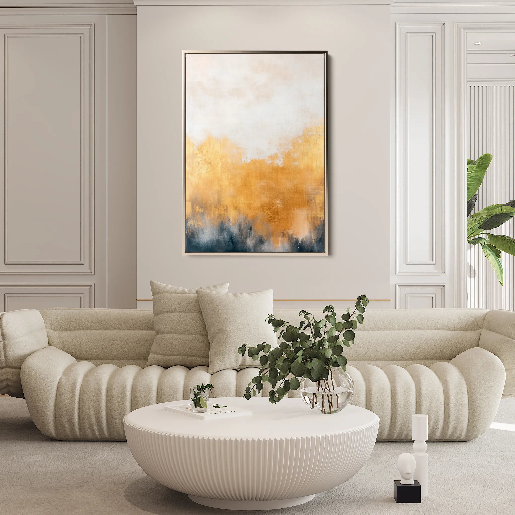 Abstract 425 Canvas Art 60 x 40 cm / Black