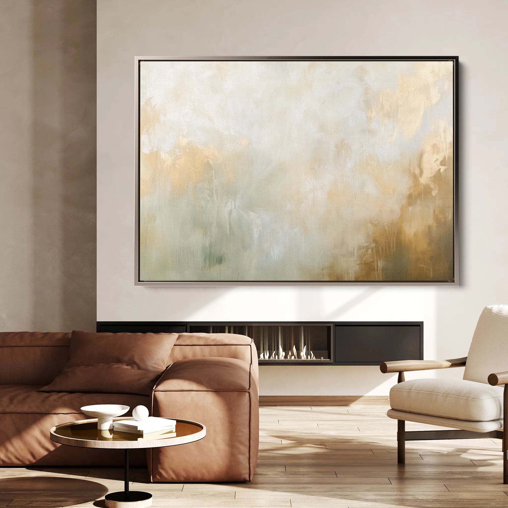Abstract 426 Canvas Art 60 x 40 cm / Black