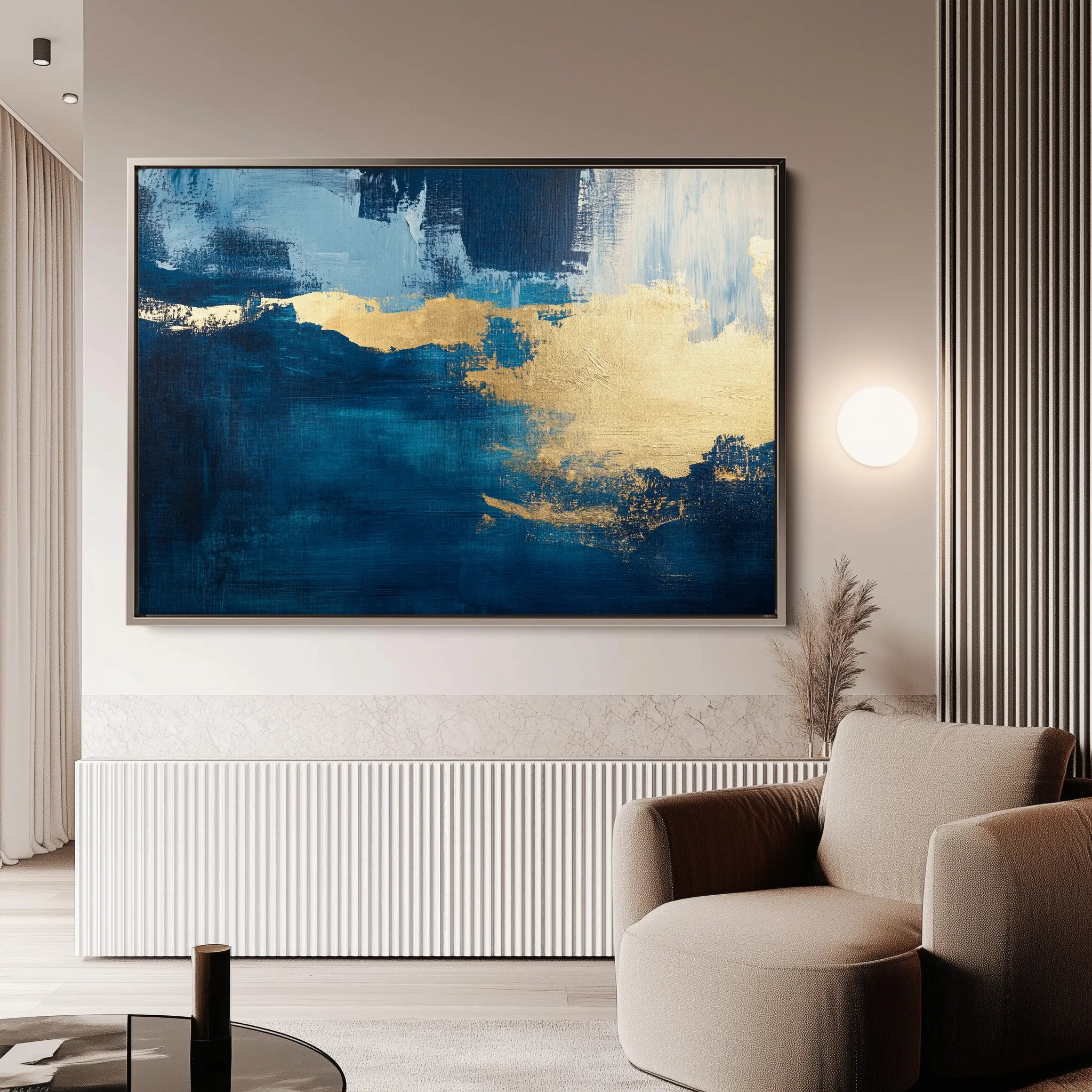 Abstract 428 Canvas Art 60 x 40 cm / Black