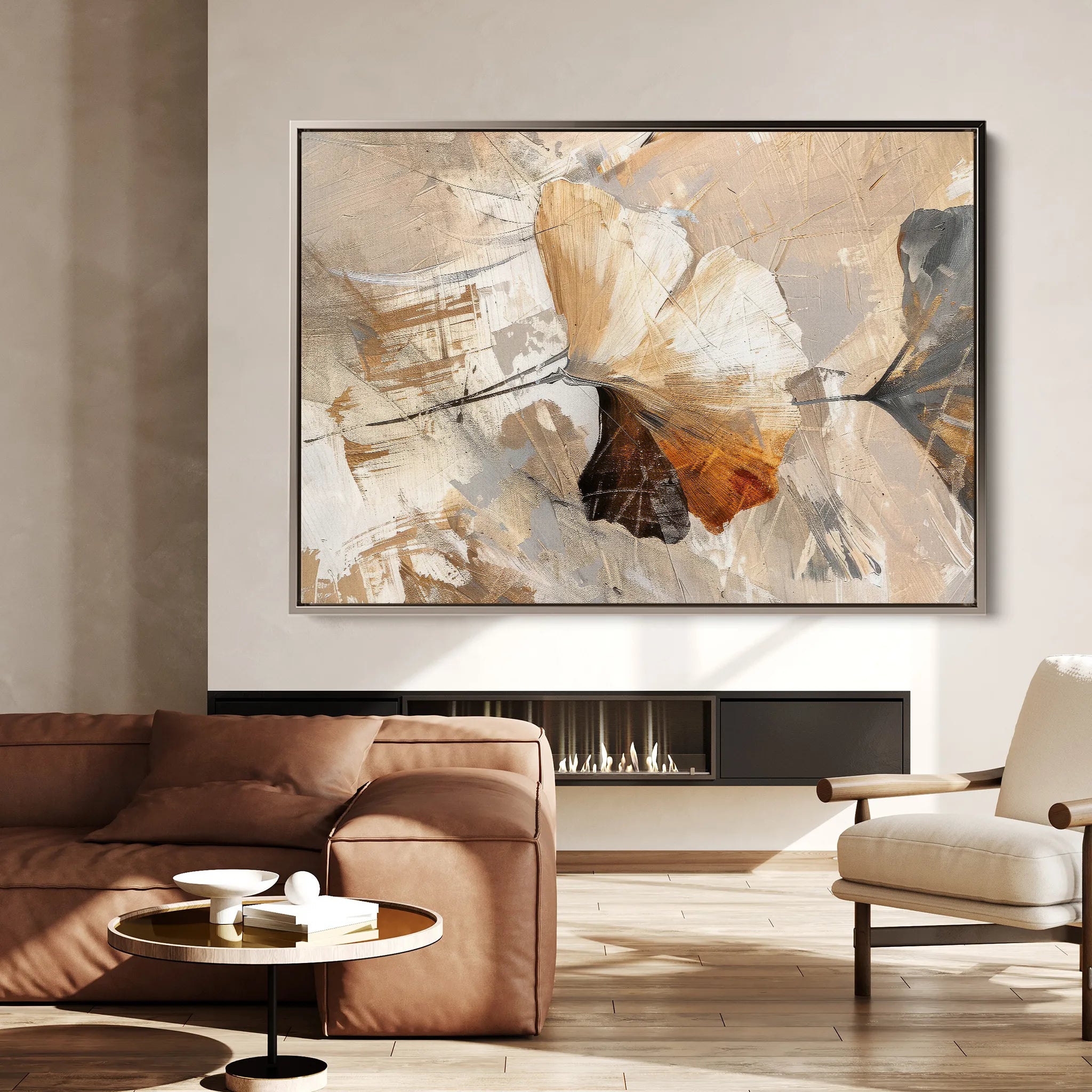 Floral 428 Canvas Art 60 x 40 cm / Black