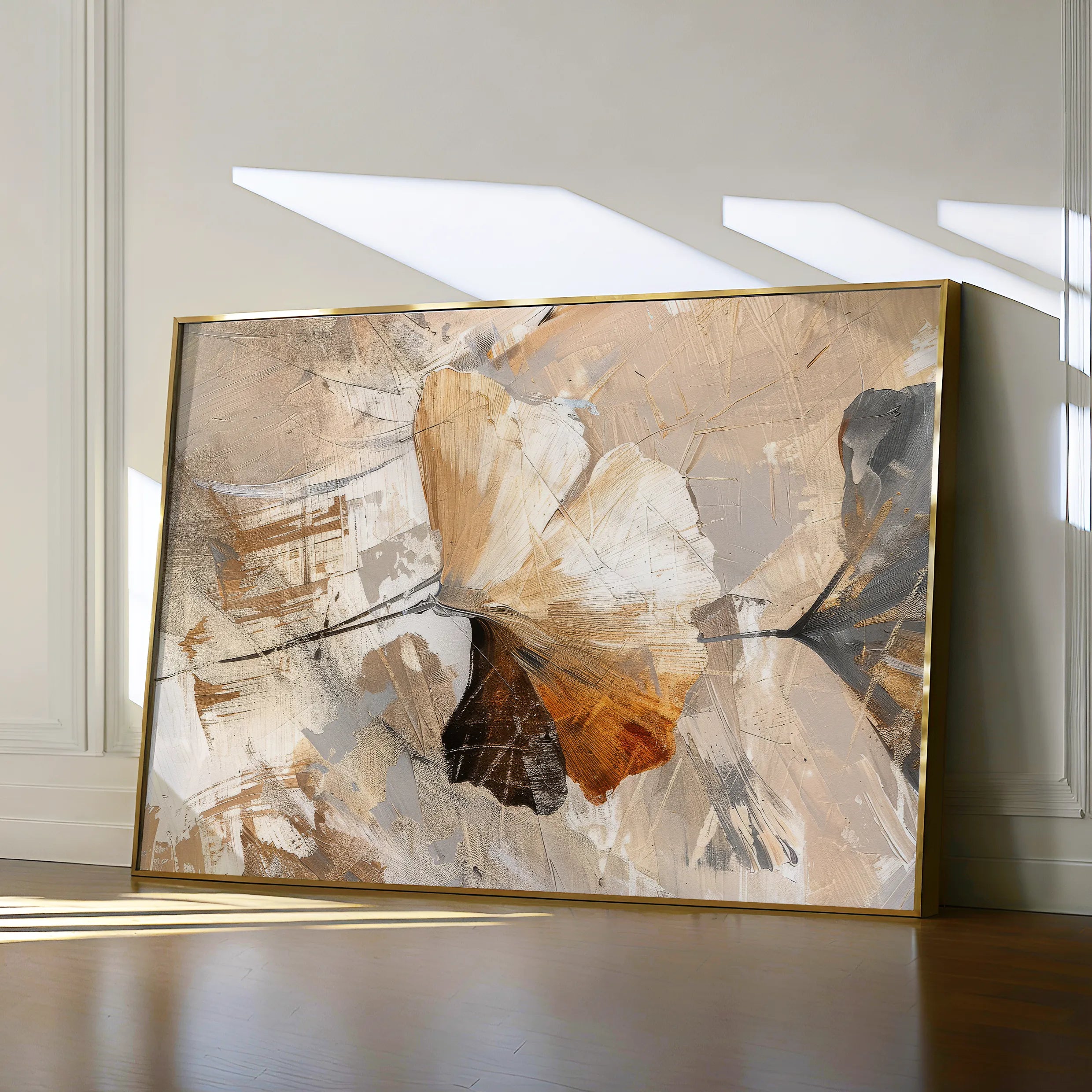 Floral 428 Canvas Art 60 x 40 cm / Black
