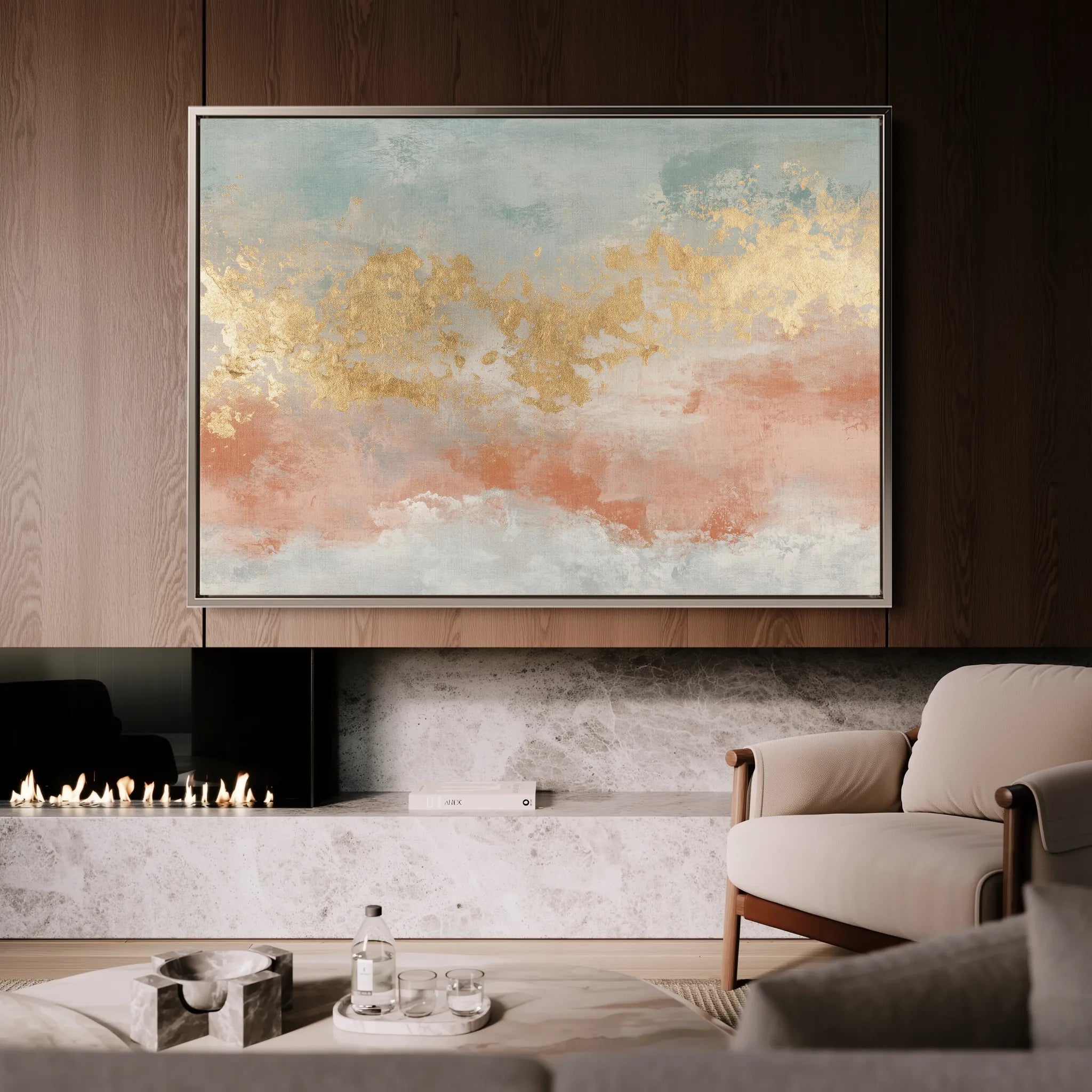 Abstract 429 Canvas Art 60 x 40 cm / Black
