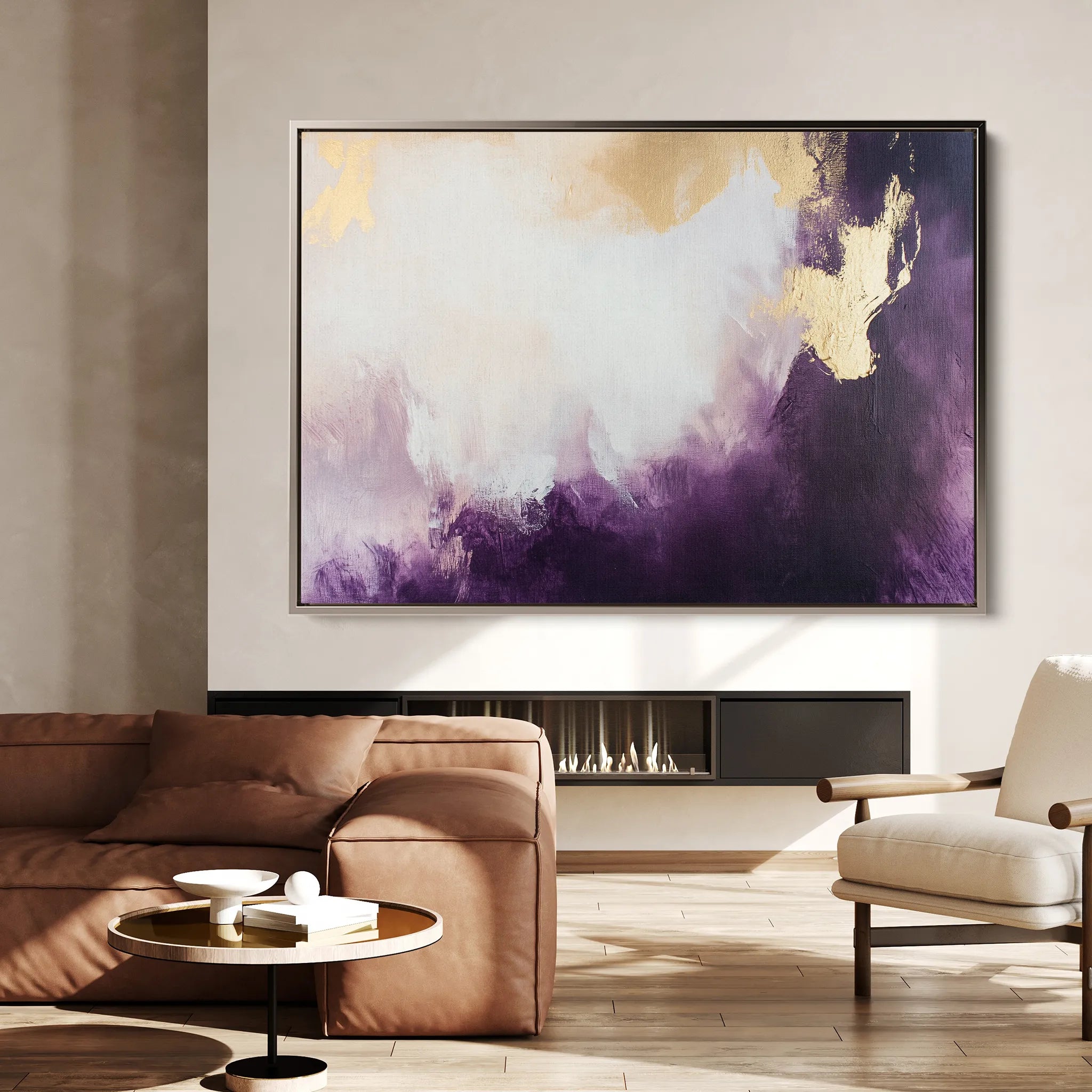 Abstract 430 Canvas Art 60 x 40 cm / Black