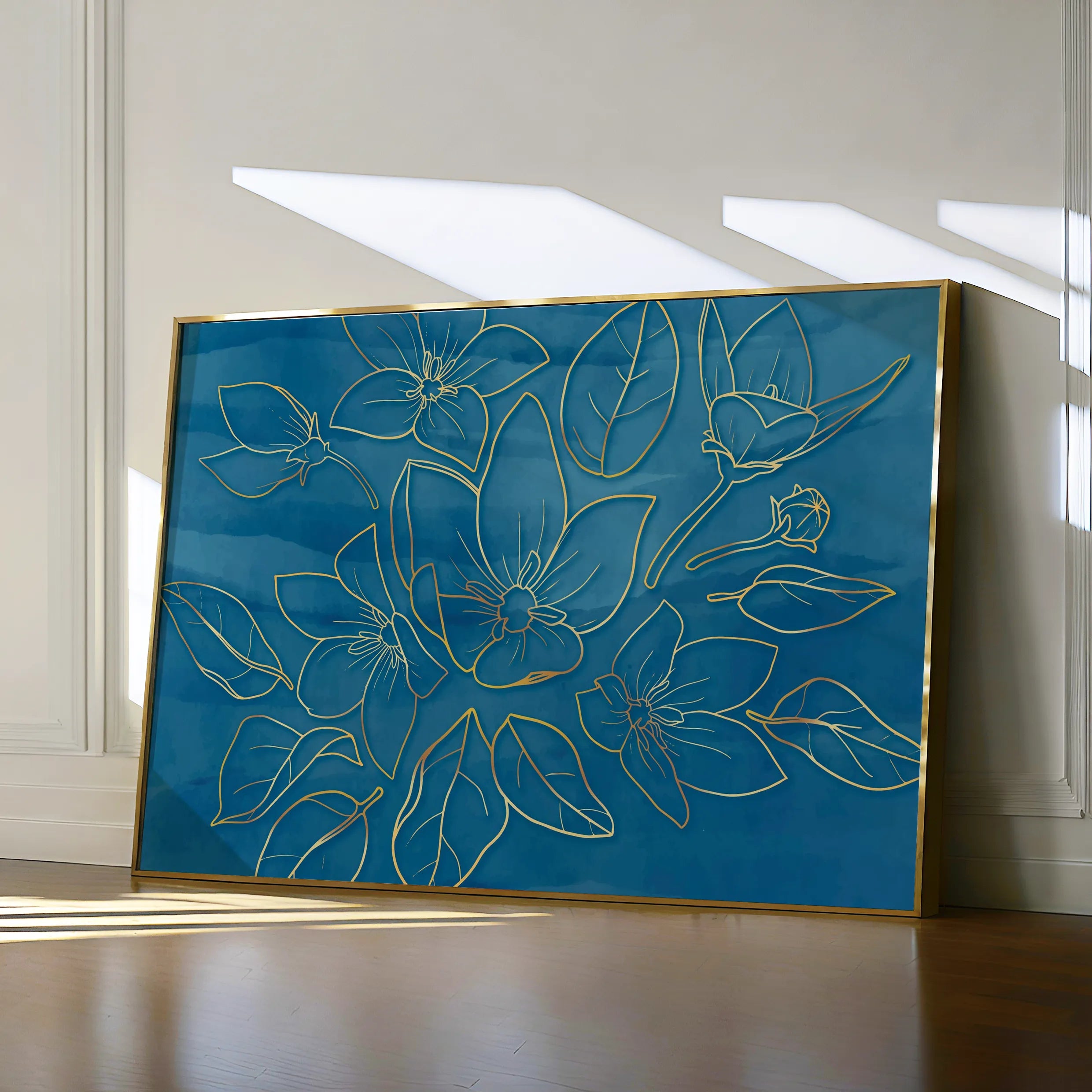 Floral 430 Canvas Art 60 x 40 cm / Black