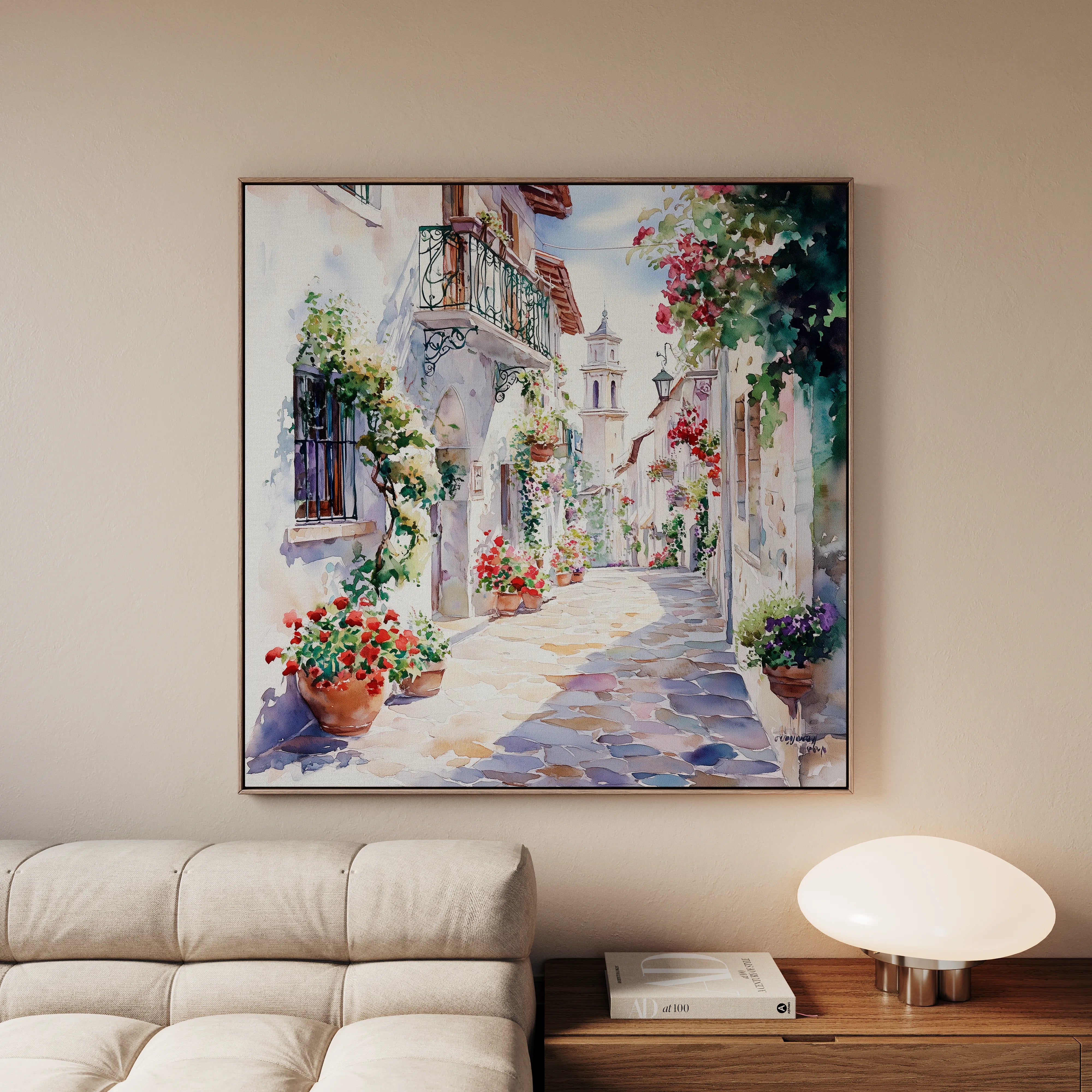 Landscape 430 Canvas Art 60 x 60 cm / Black