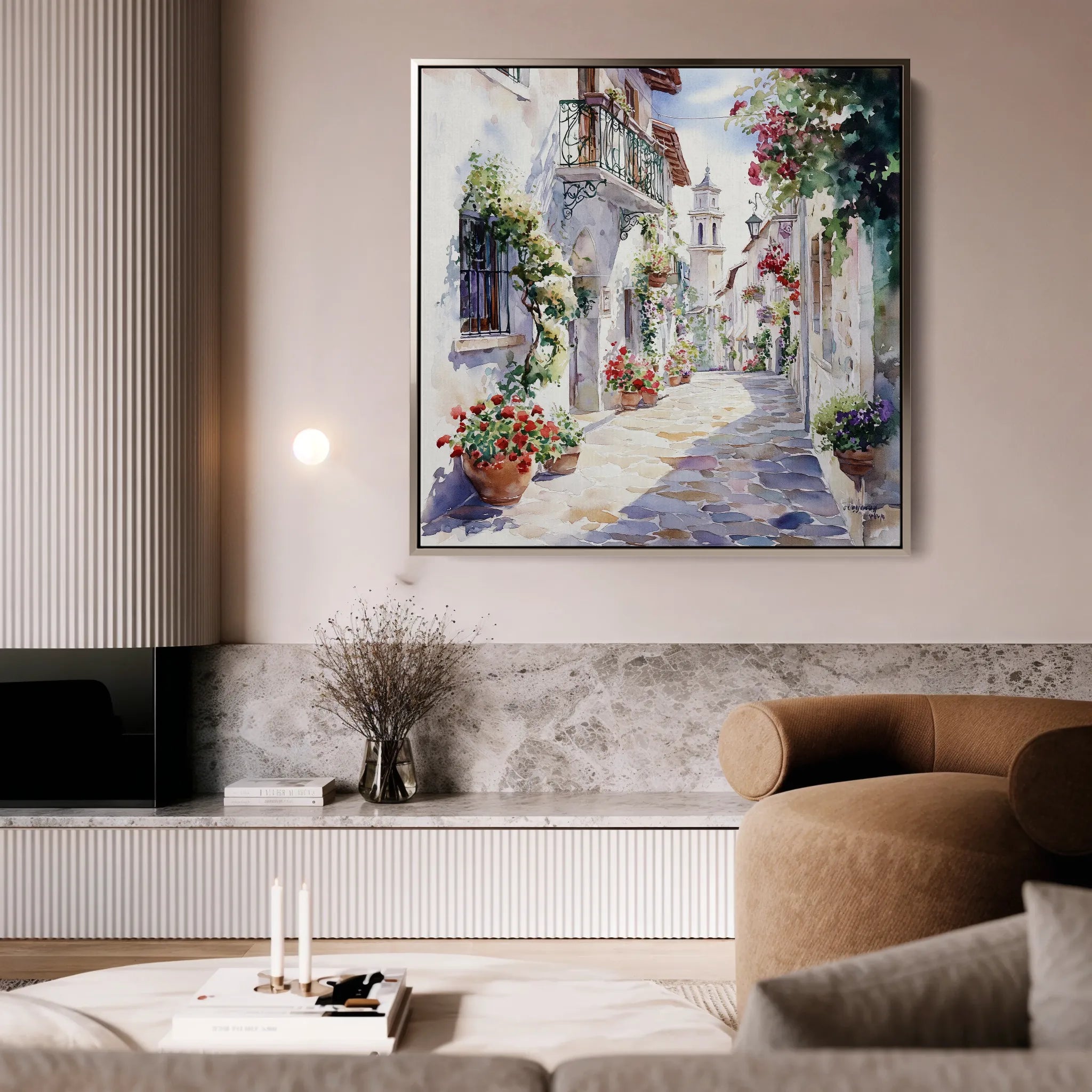 Landscape 430 Canvas Art 60 x 60 cm / Black