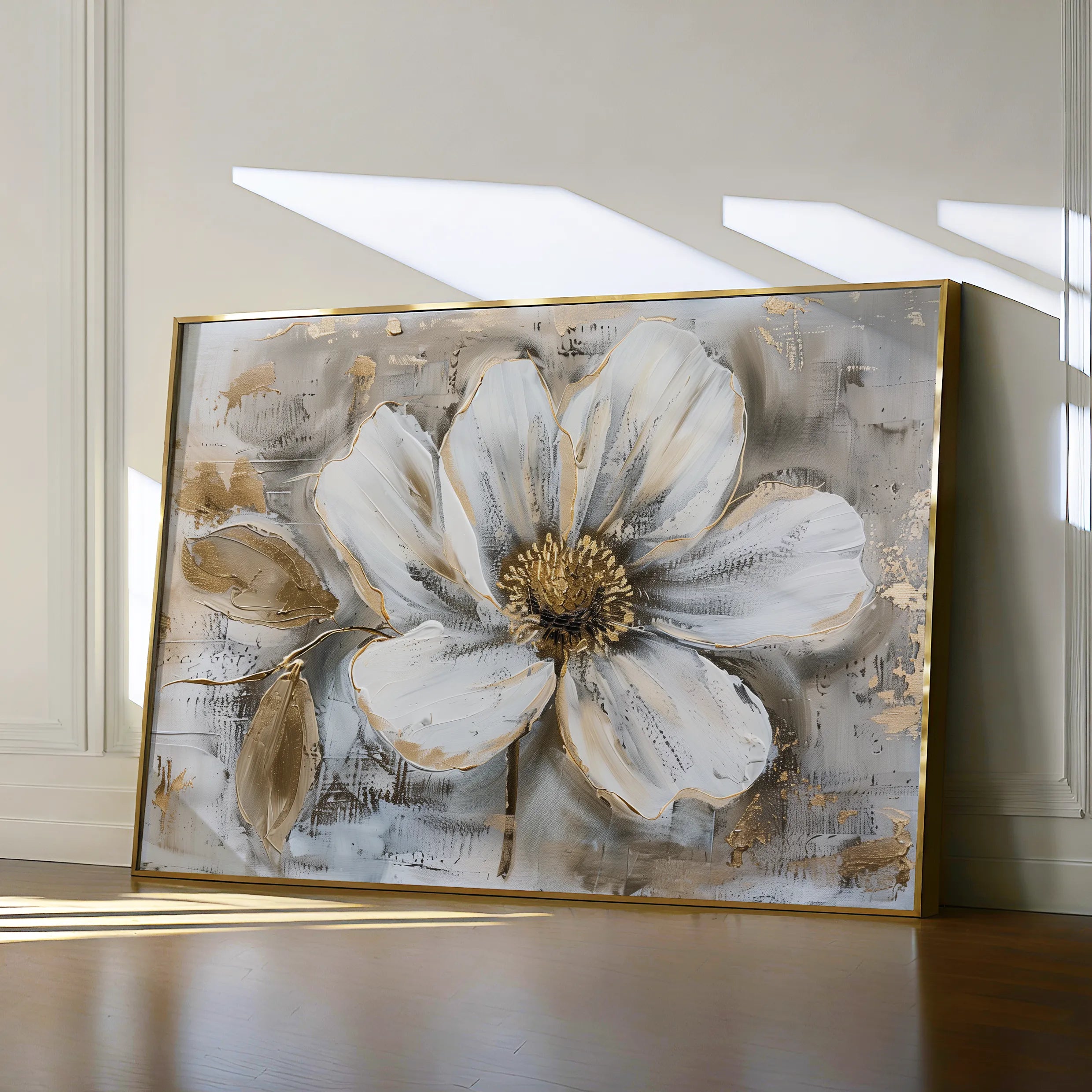 Floral 431 Canvas Art 60 x 40 cm / Black