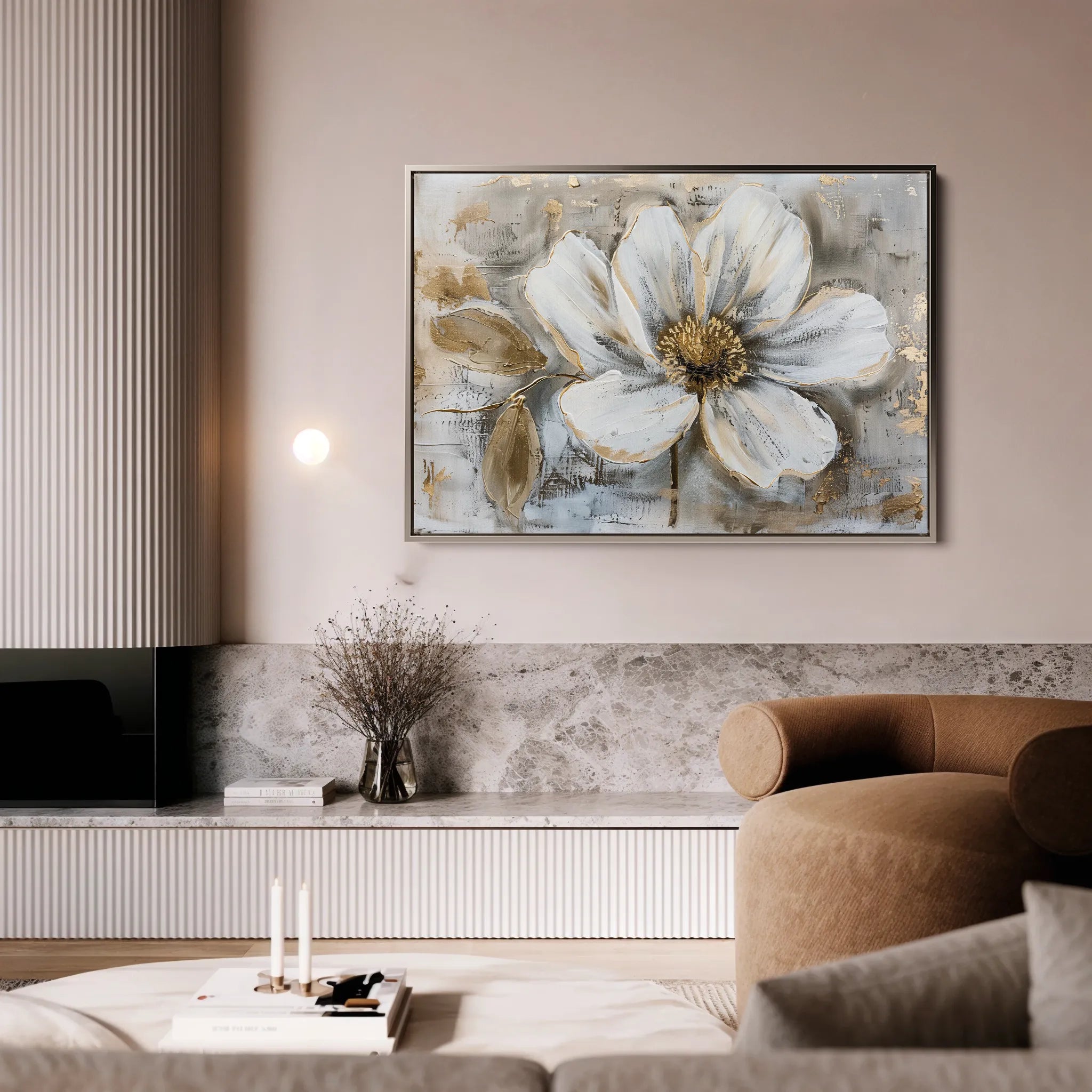 Floral 431 Canvas Art 60 x 40 cm / Black