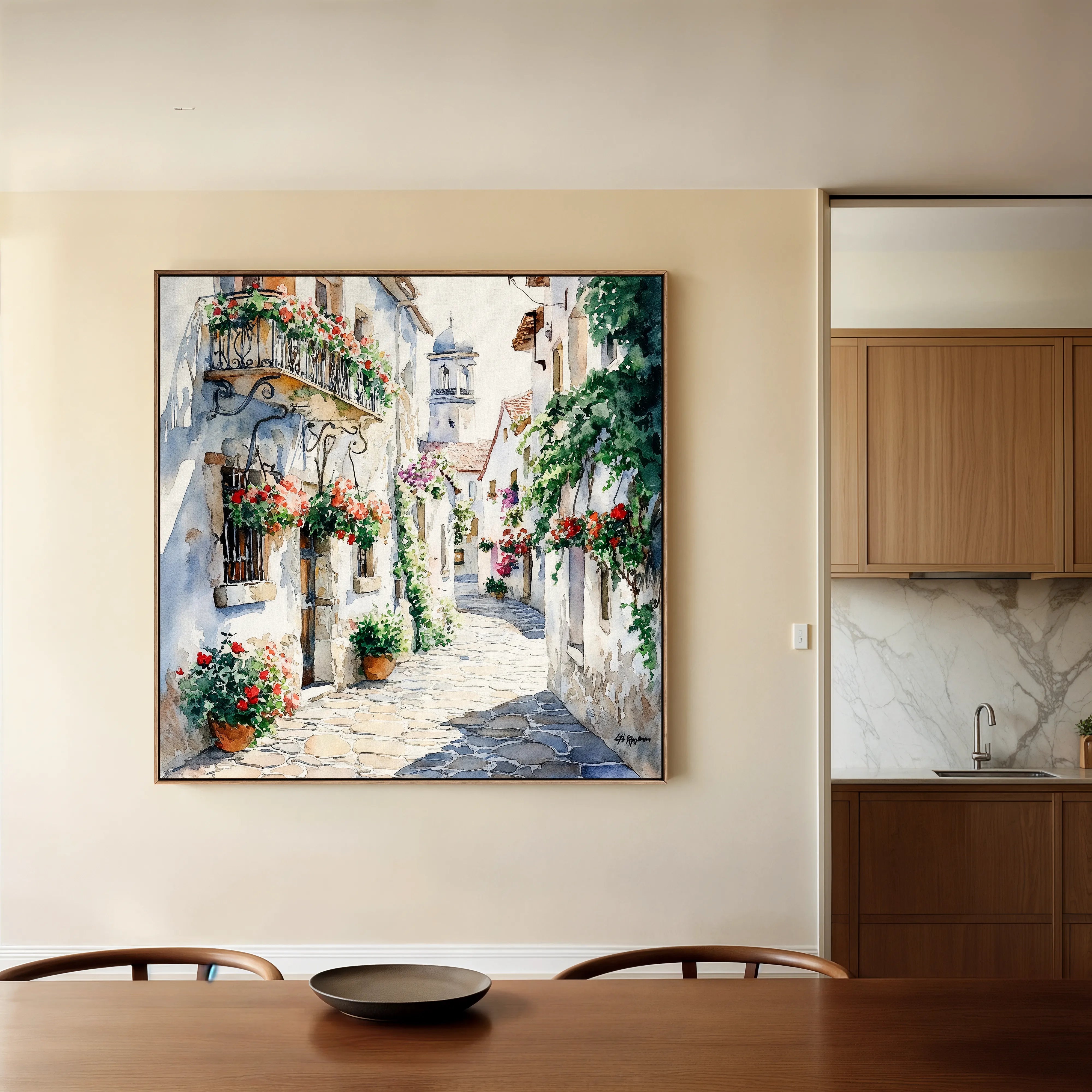 Landscape 431 Canvas Art 60 x 60 cm / Black
