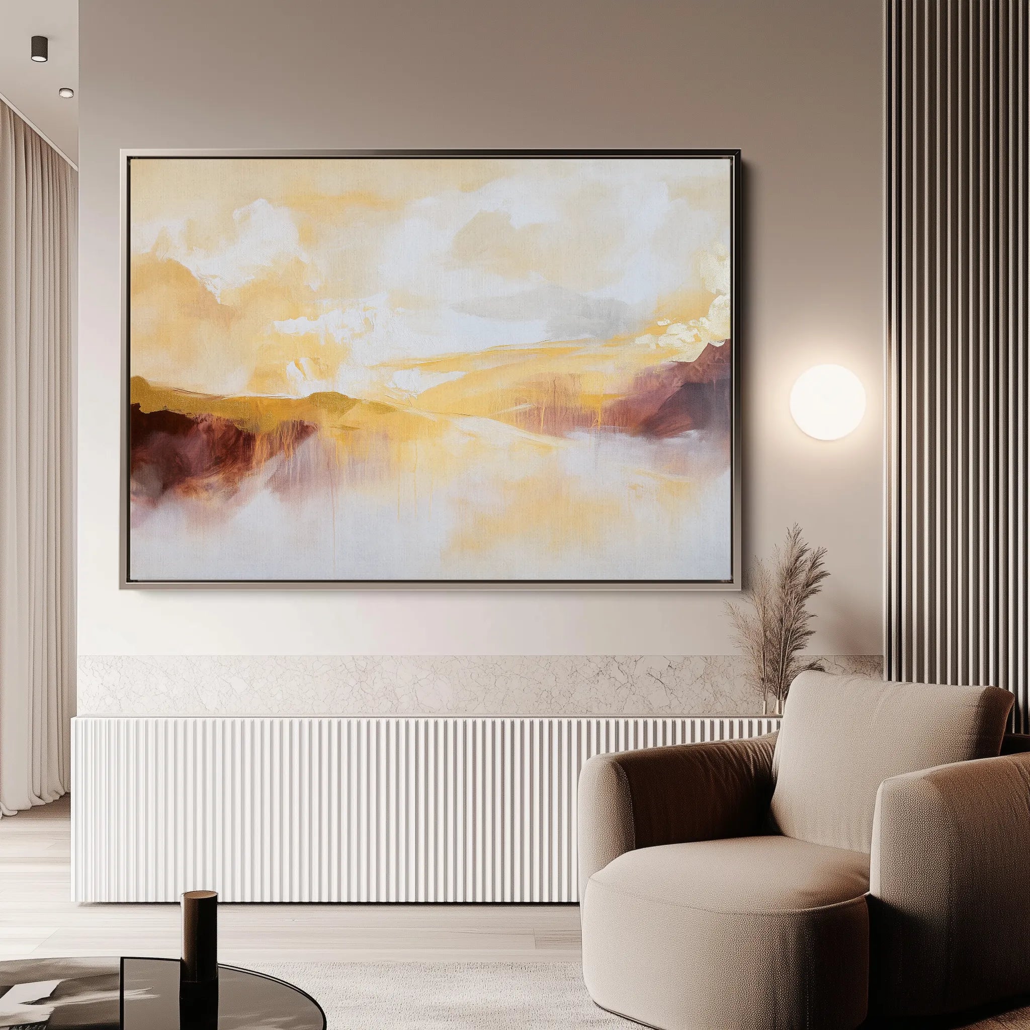 Abstract 432 Canvas Art 60 x 40 cm / Black