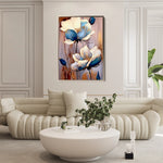 Floral 432 Canvas Art 60 x 40 cm / Black