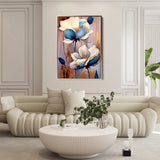 Floral 432 Canvas Art 60 x 40 cm / Black