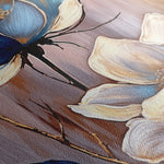 Floral 432 Canvas Art 60 x 40 cm / Black