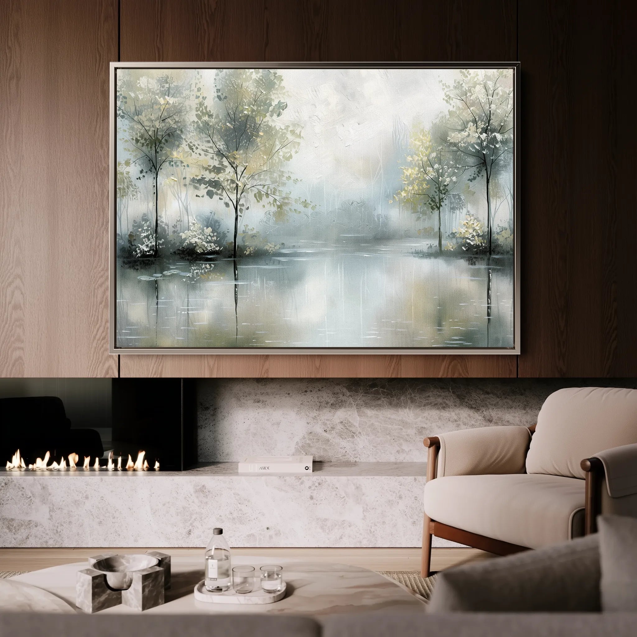 Floral 434 Canvas Art 60 x 40 cm / Black