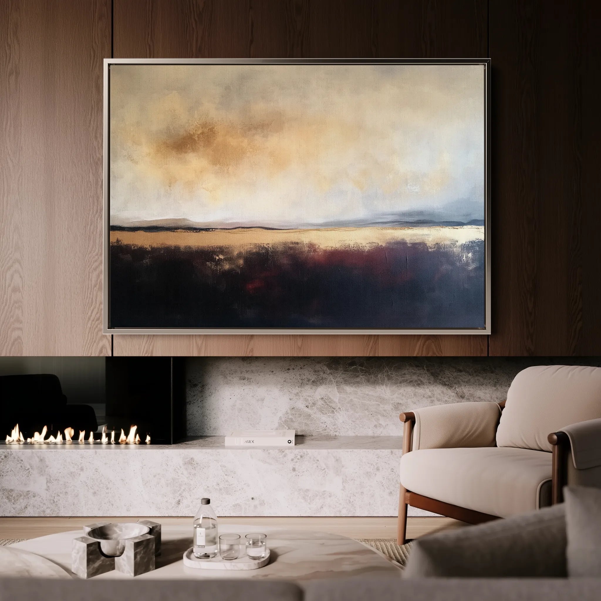 Abstract 435 Canvas Art 60 x 40 cm / Black