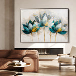 Floral 435 Canvas Art 60 x 40 cm / Black