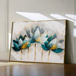 Floral 435 Canvas Art 60 x 40 cm / Black