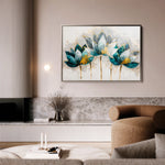 Floral 435 Canvas Art 60 x 40 cm / Black