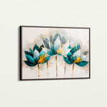 Floral 435 Canvas Art 60 x 40 cm / Black