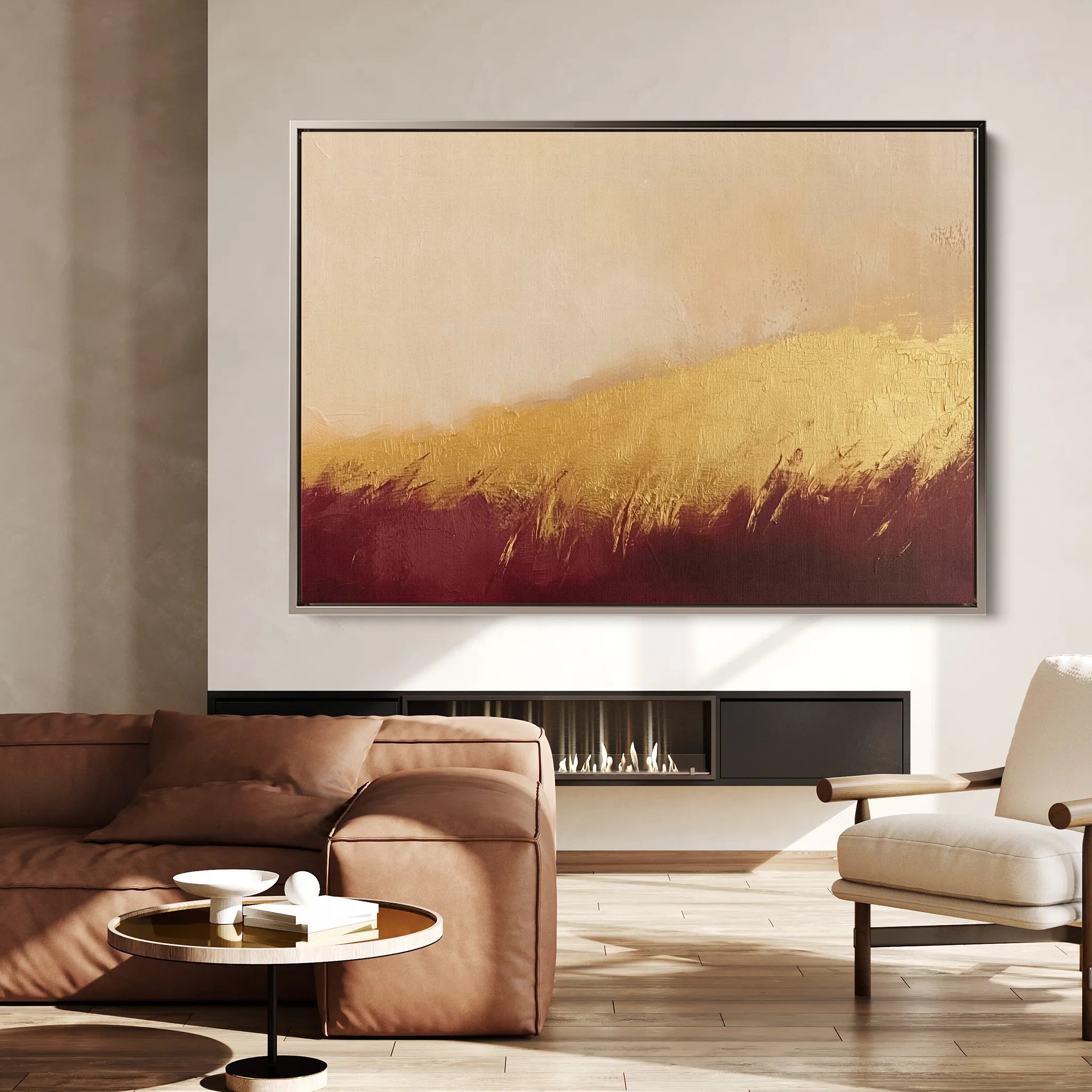 Abstract 436 Canvas Art 60 x 40 cm / Black
