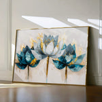 Floral 436 Canvas Art 60 x 40 cm / Black
