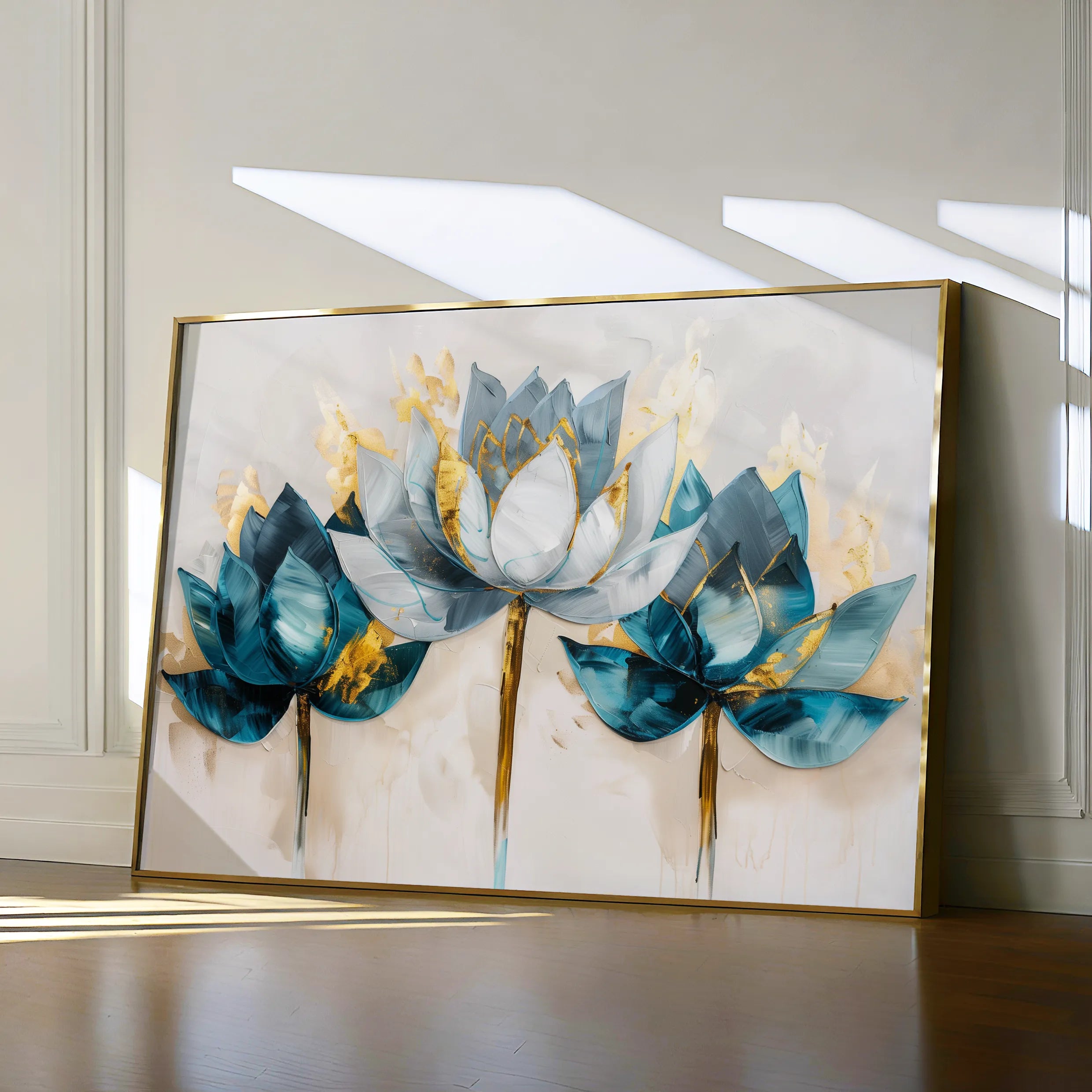 Floral 436 Canvas Art 60 x 40 cm / Black