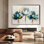 Floral 436 Canvas Art 60 x 40 cm / Black