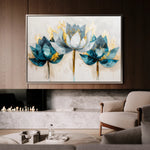 Floral 436 Canvas Art 60 x 40 cm / Black