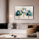 Floral 436 Canvas Art 60 x 40 cm / Black