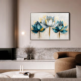 Floral 436 Canvas Art 60 x 40 cm / Black