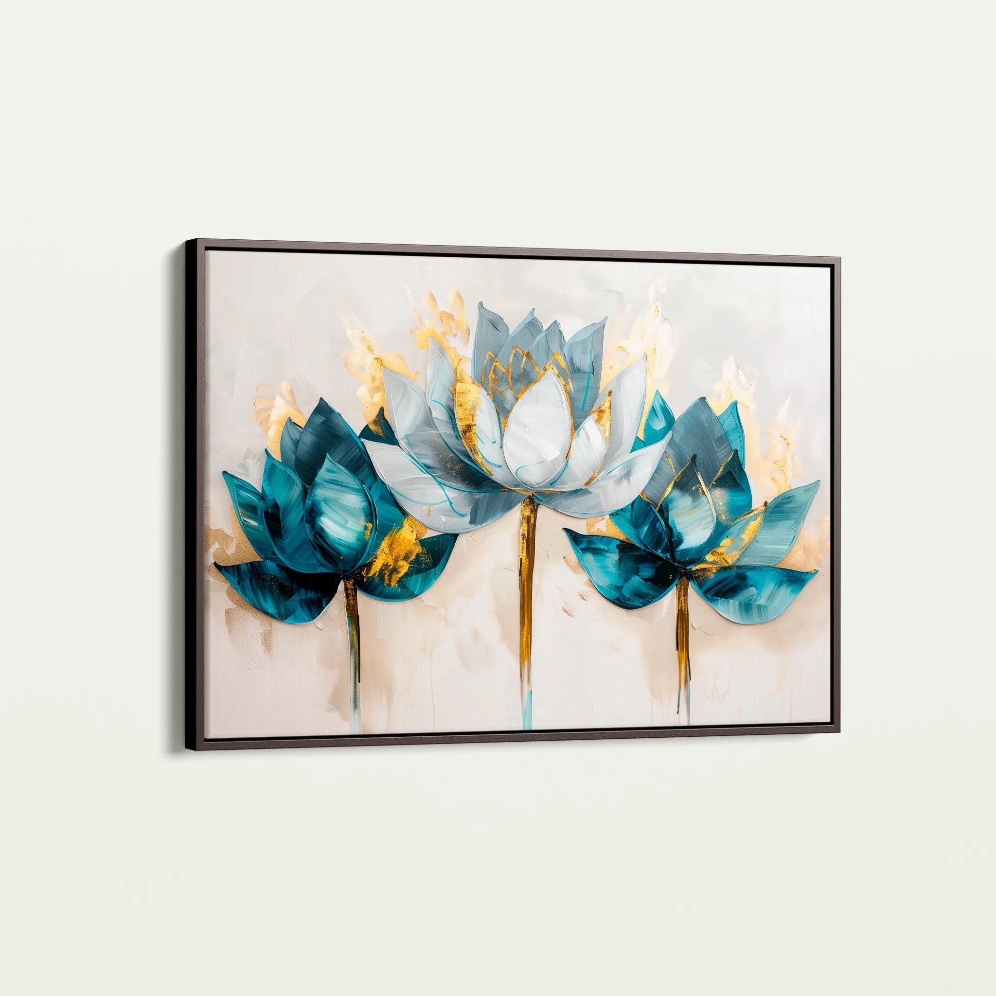 Floral 436 Canvas Art 60 x 40 cm / Black