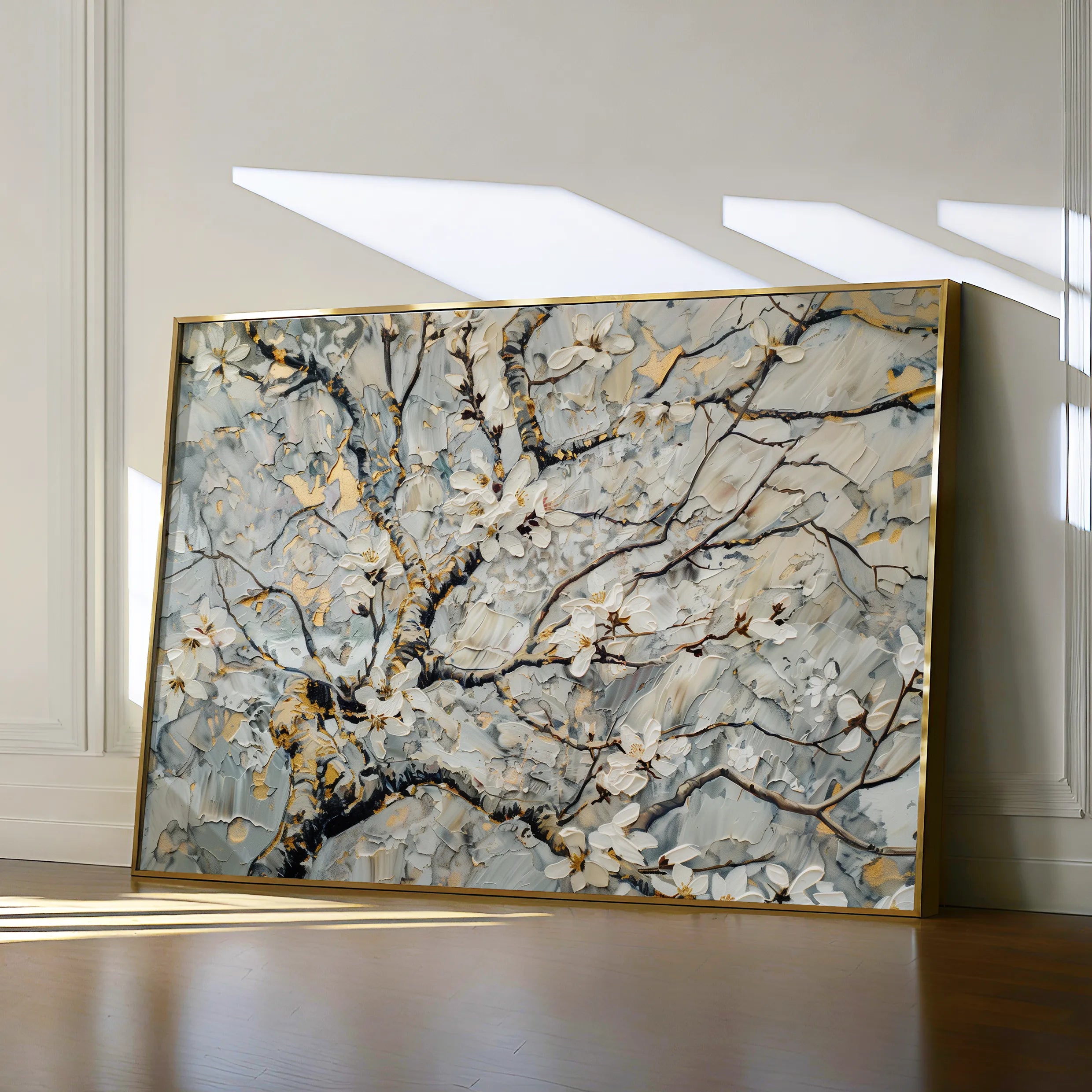 Floral 437 Canvas Art 60 x 40 cm / Black