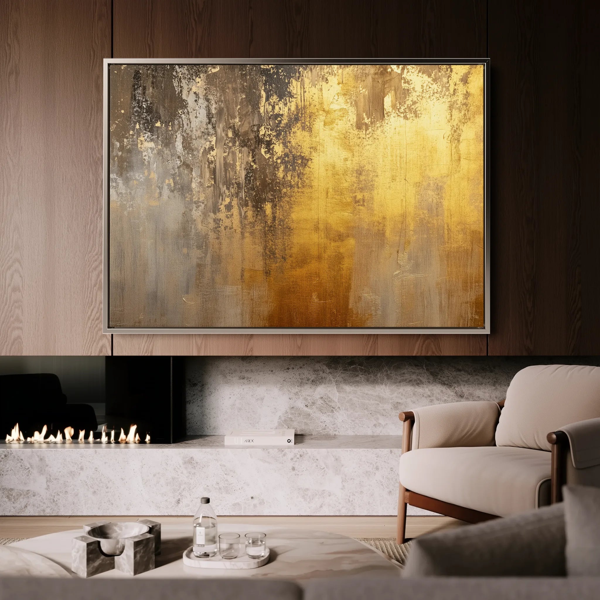Abstract 438 Canvas Art 60 x 40 cm / Black