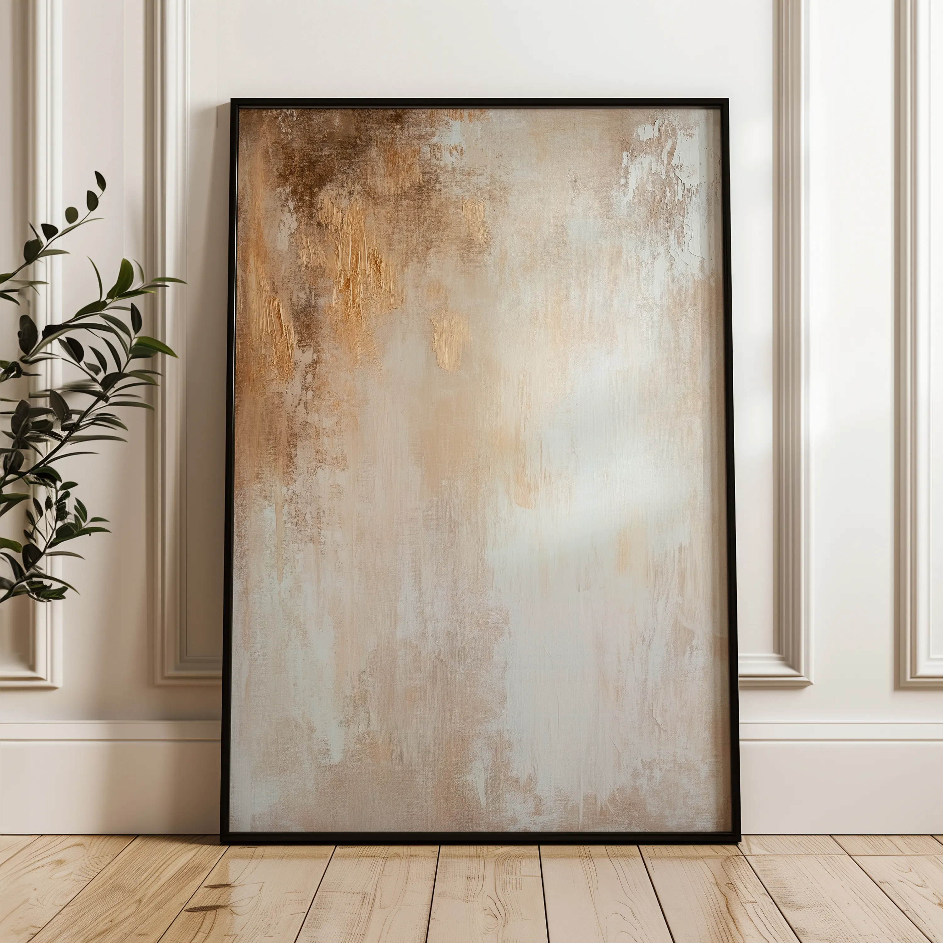 Abstract 439 Canvas Art 60 x 40 cm / Black