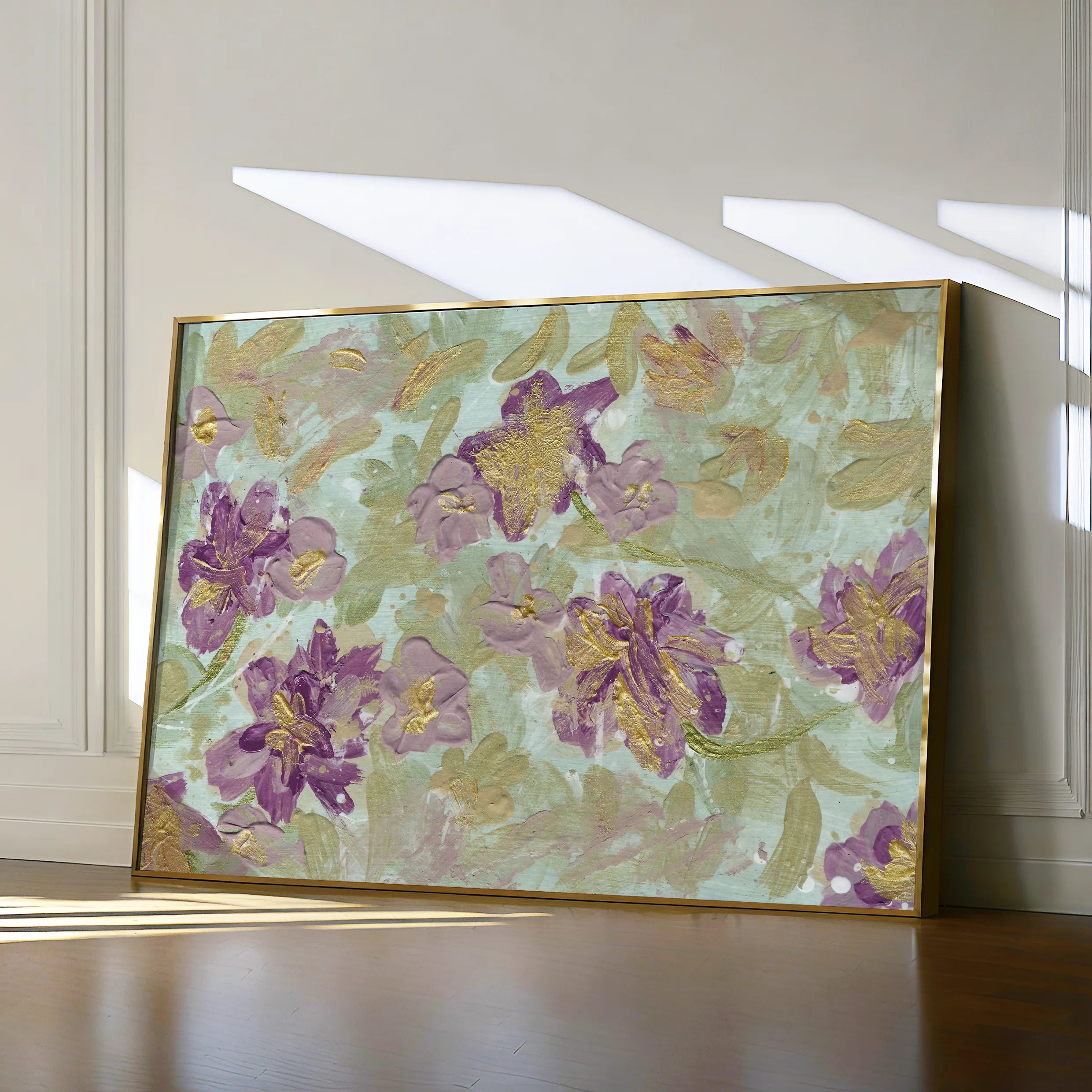 Floral 441 Canvas Art 60 x 40 cm / Black