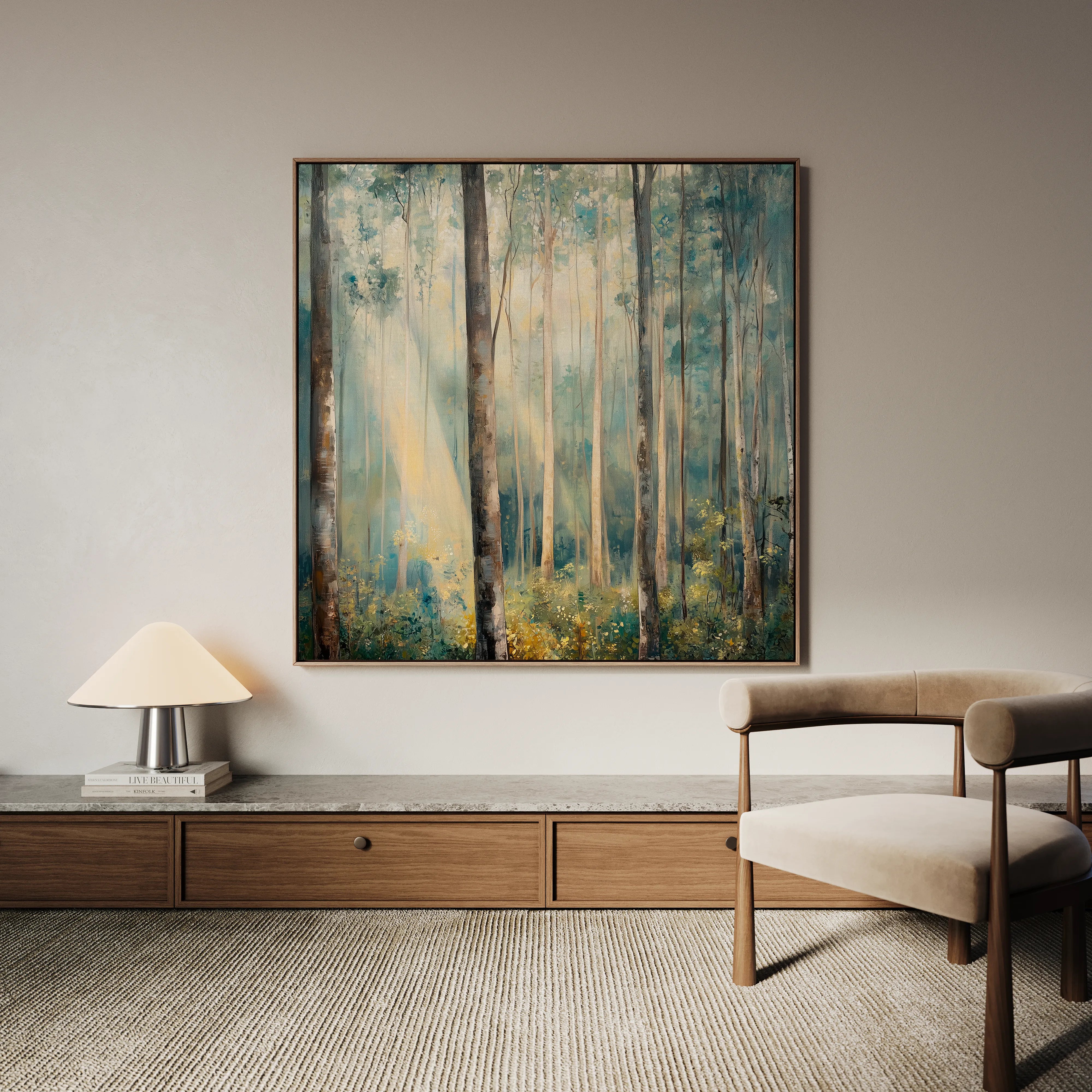 Landscape 441 Canvas Art 60 x 60 cm / Black