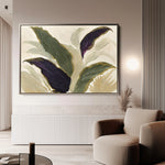 Floral 442 Canvas Art 60 x 40 cm / Black