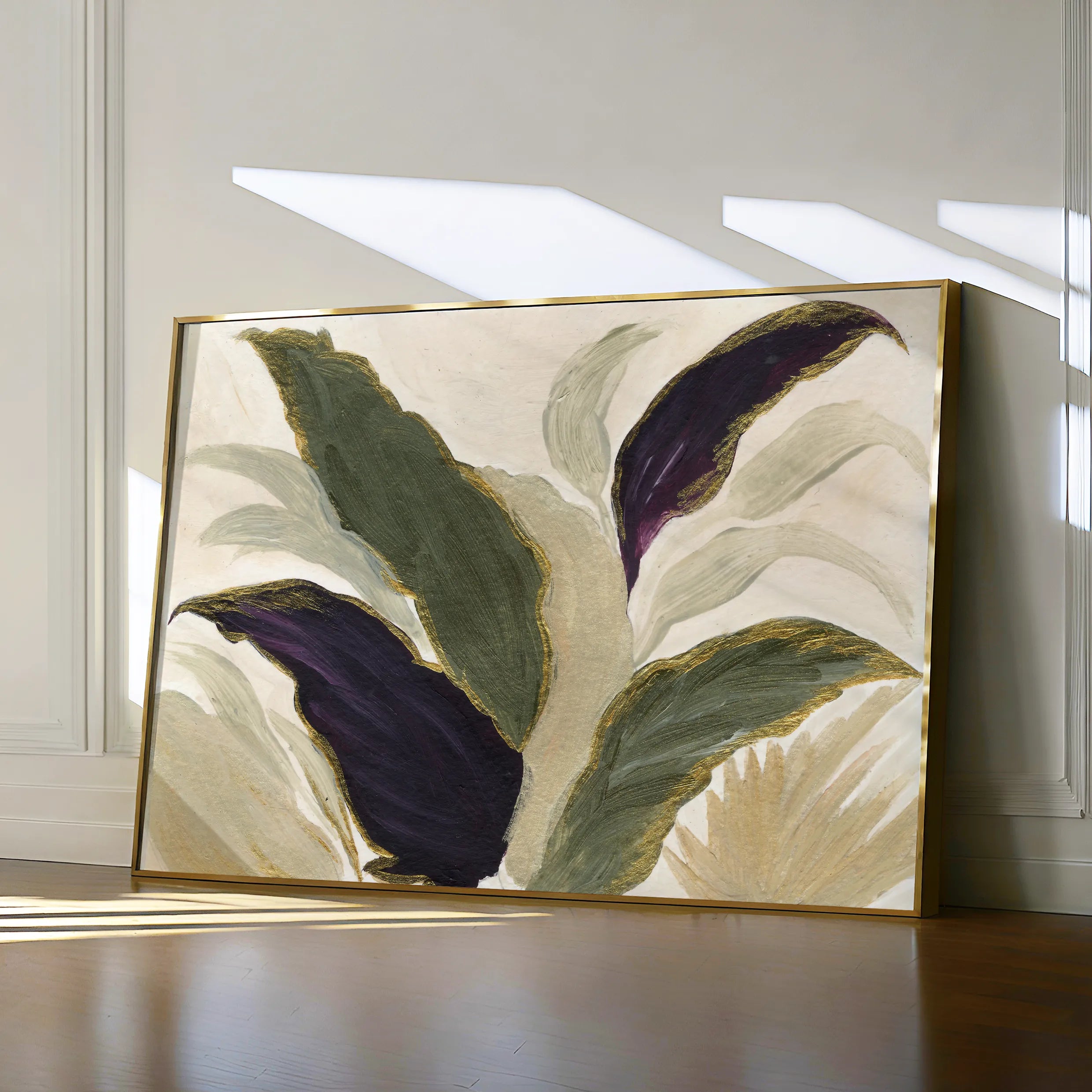 Floral 442 Canvas Art 60 x 40 cm / Black