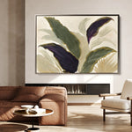 Floral 442 Canvas Art 60 x 40 cm / Black