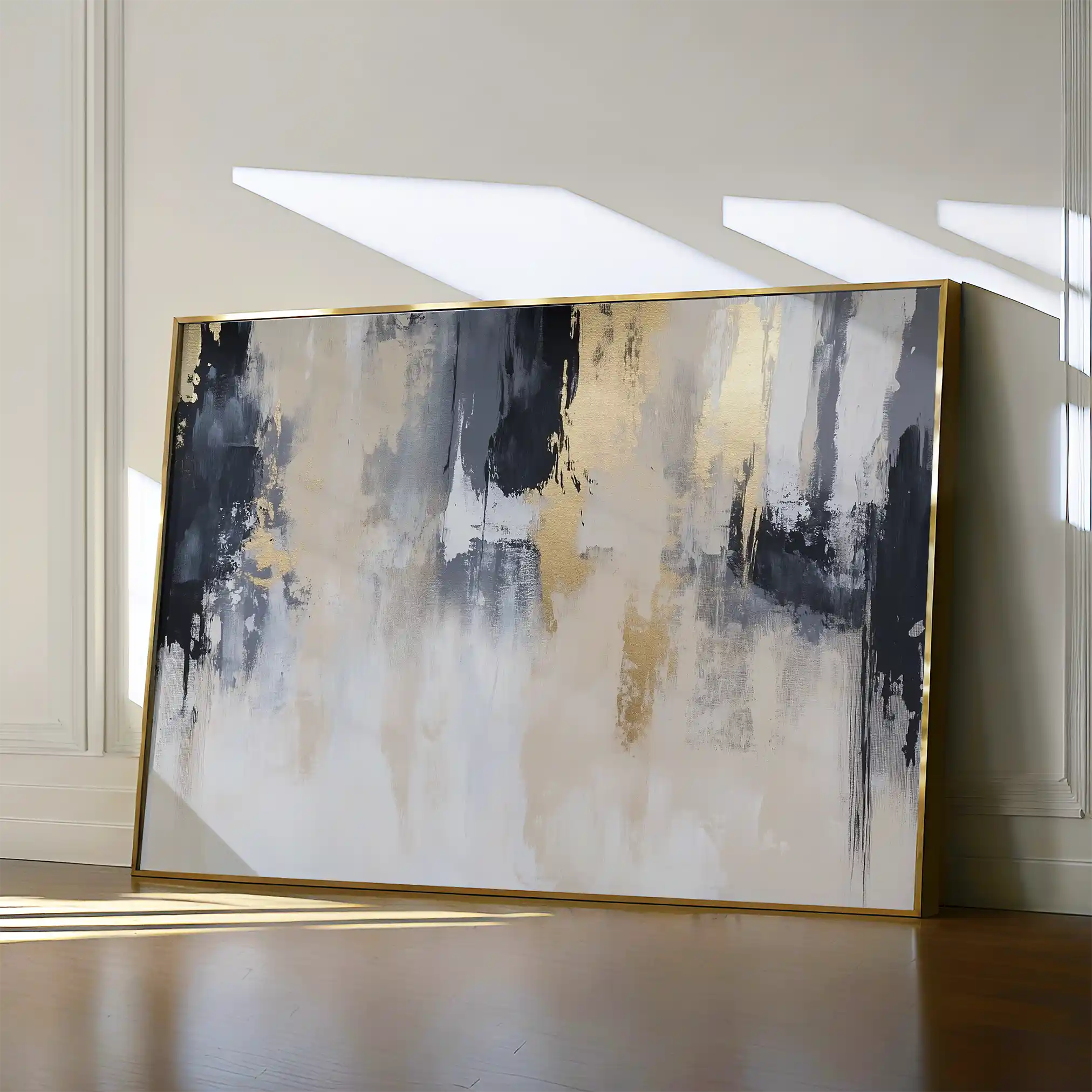 Abstract 443 Canvas Art 60 x 40 cm / Black
