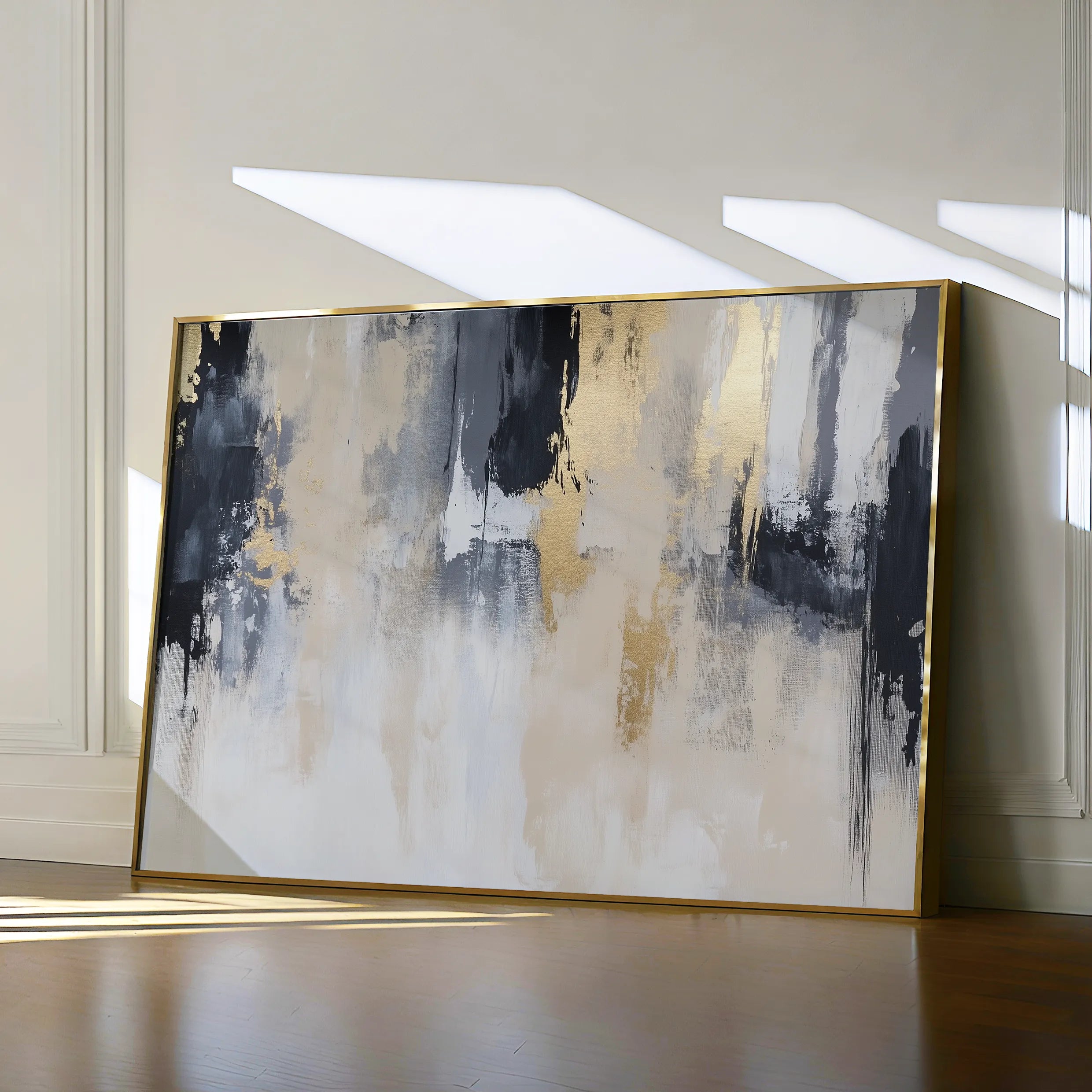 Abstract 443 Canvas Art 60 x 40 cm / Black
