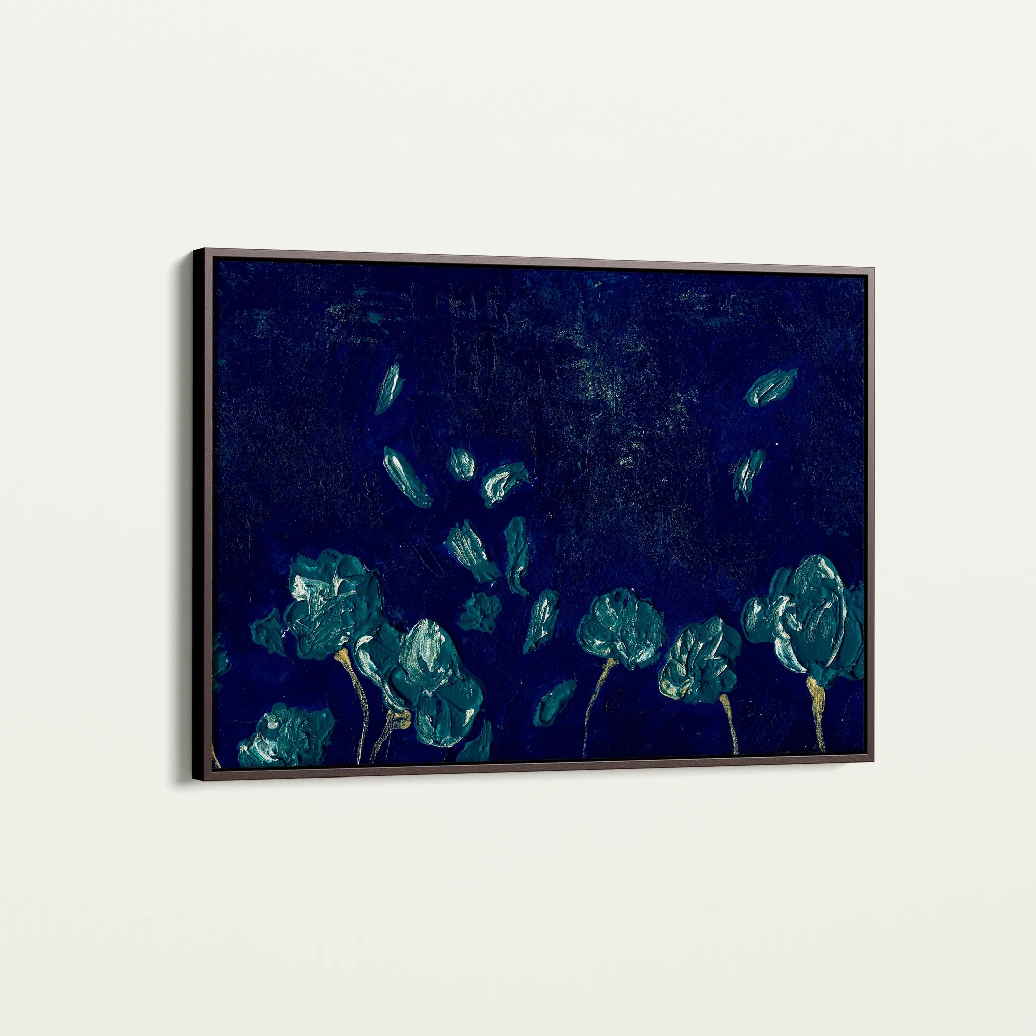 Floral 443 Canvas Art 60 x 40 cm / Black
