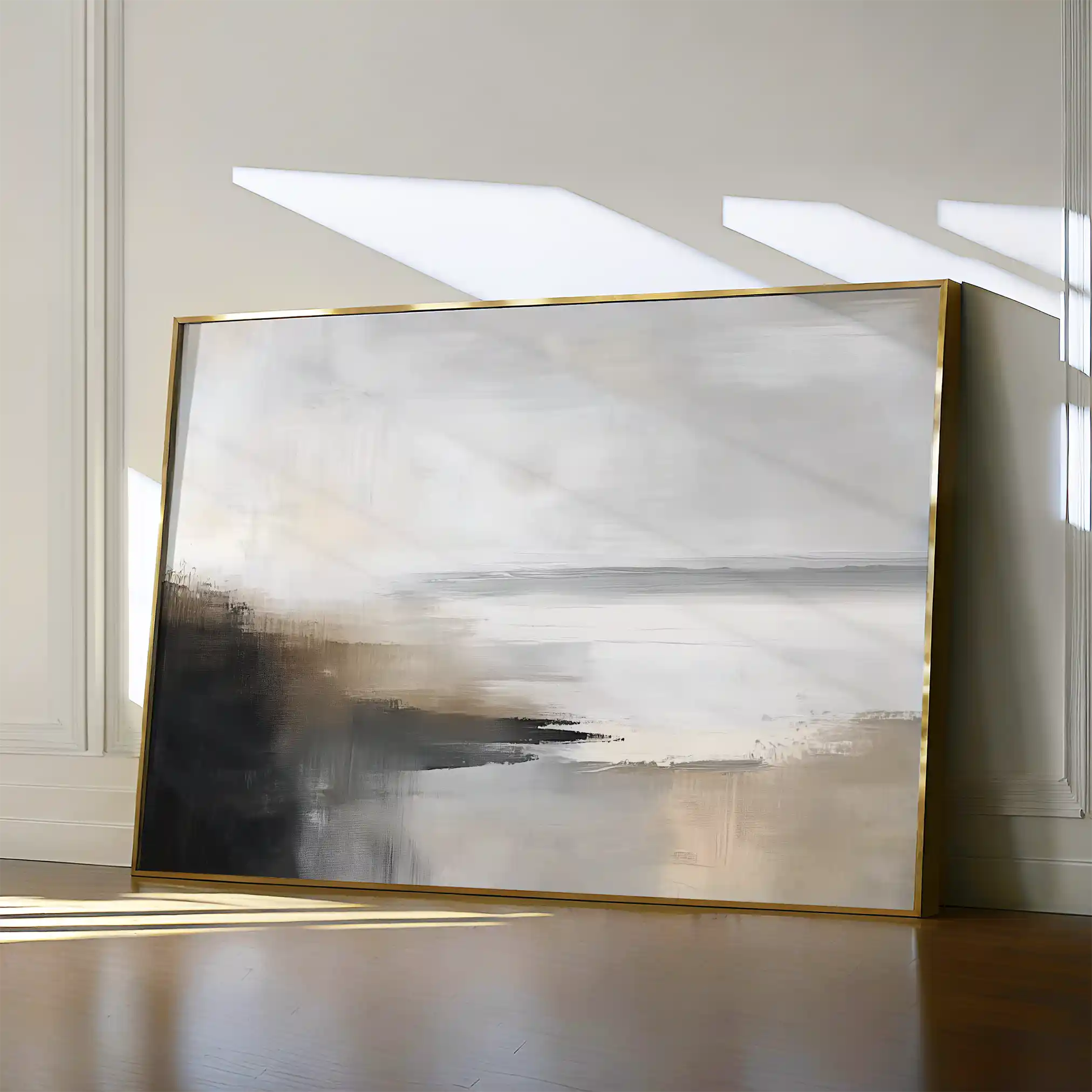 Abstract 444 Canvas Art 60 x 40 cm / Black