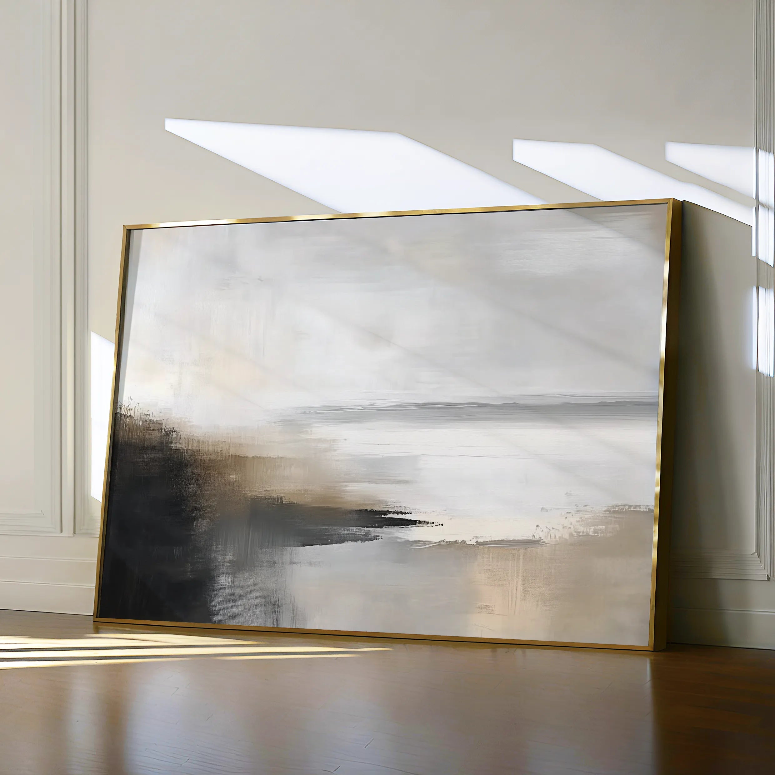 Abstract 444 Canvas Art 60 x 40 cm / Black