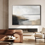Abstract 444 Canvas Art 60 x 40 cm / Black